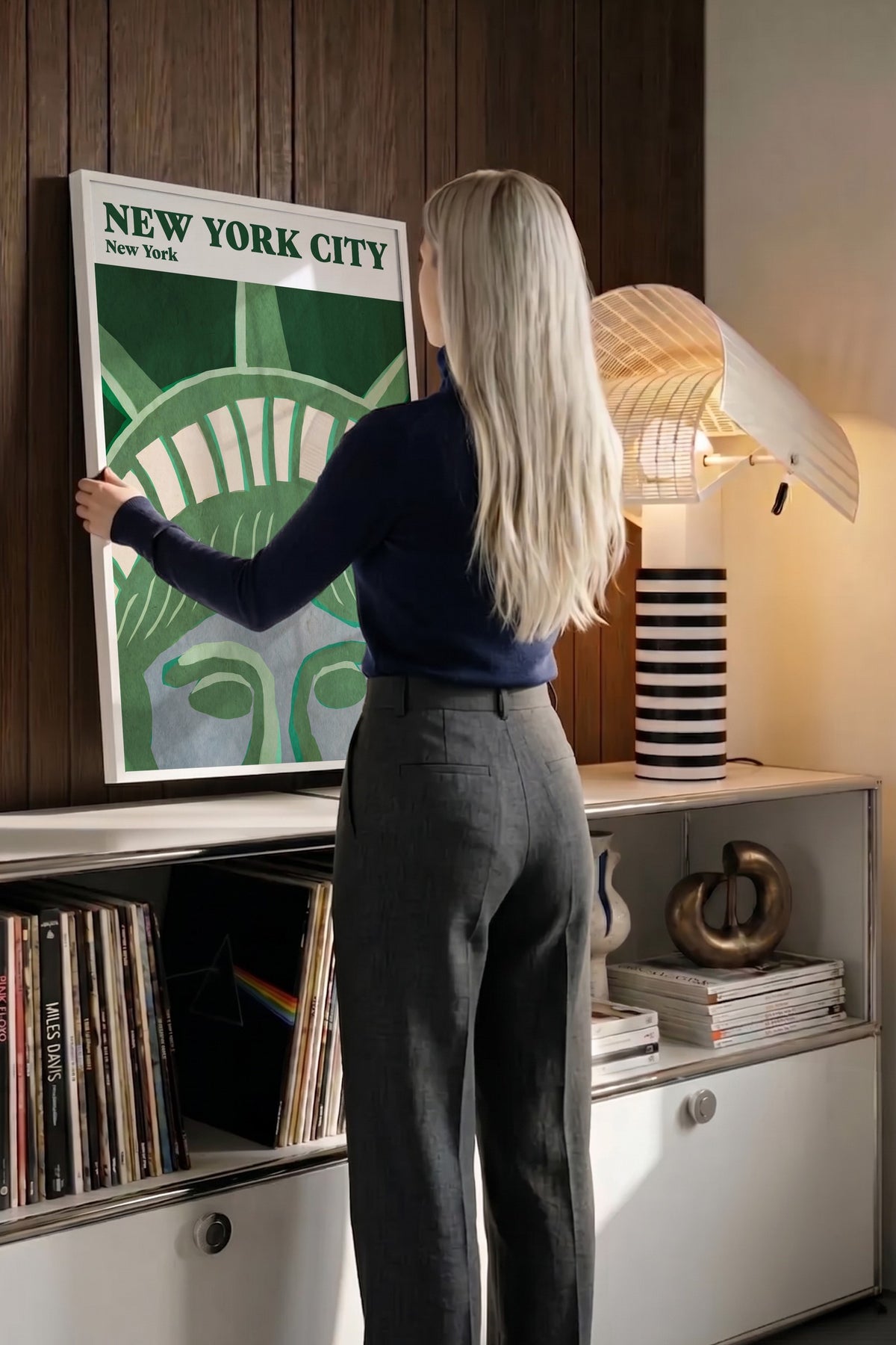 NEW YORK CITY Poster – Beyaz Çerçeveli Tablo