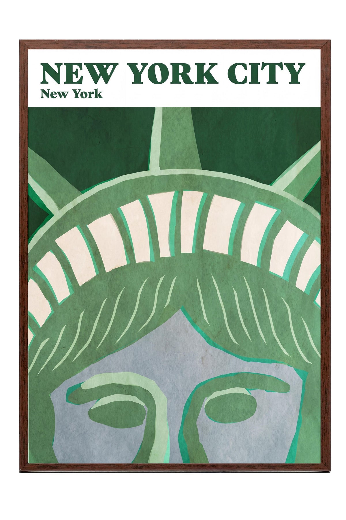 NEW YORK CITY Poster – Kahverengi Çerçeveli Tablo