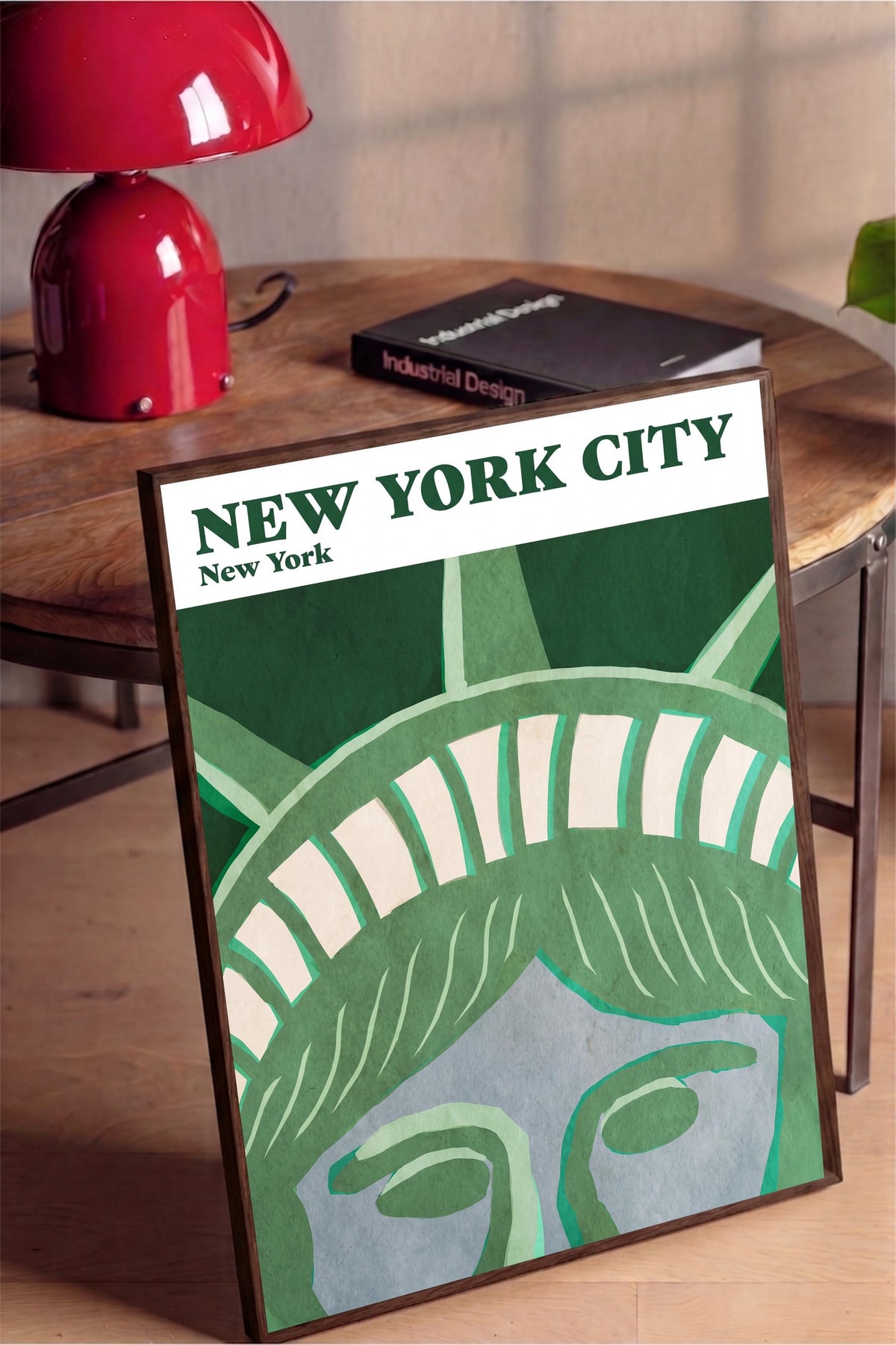 NEW YORK CITY Poster – Kahverengi Çerçeveli Tablo