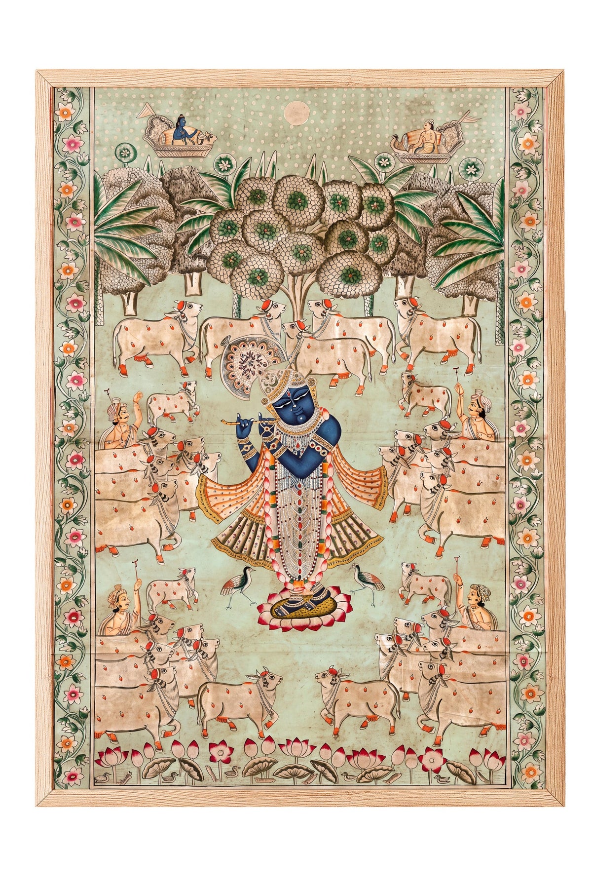 Hindistan Mitolojisi Temalı Sanat Poster – Ahşap Çerçeveli Tablo