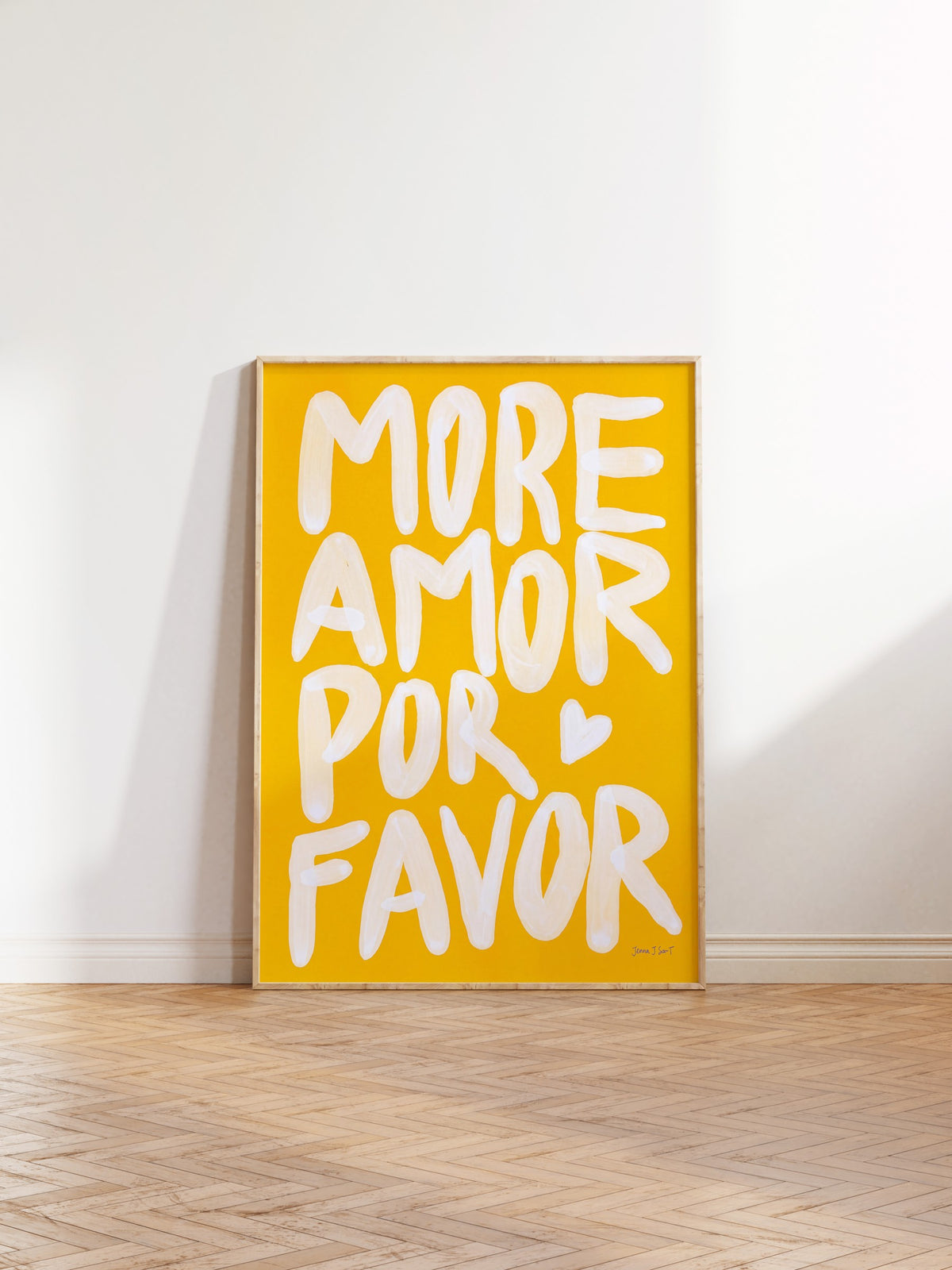 MORE AMOR POR FAVOR Poster – Ahşap Çerçeveli Tablo