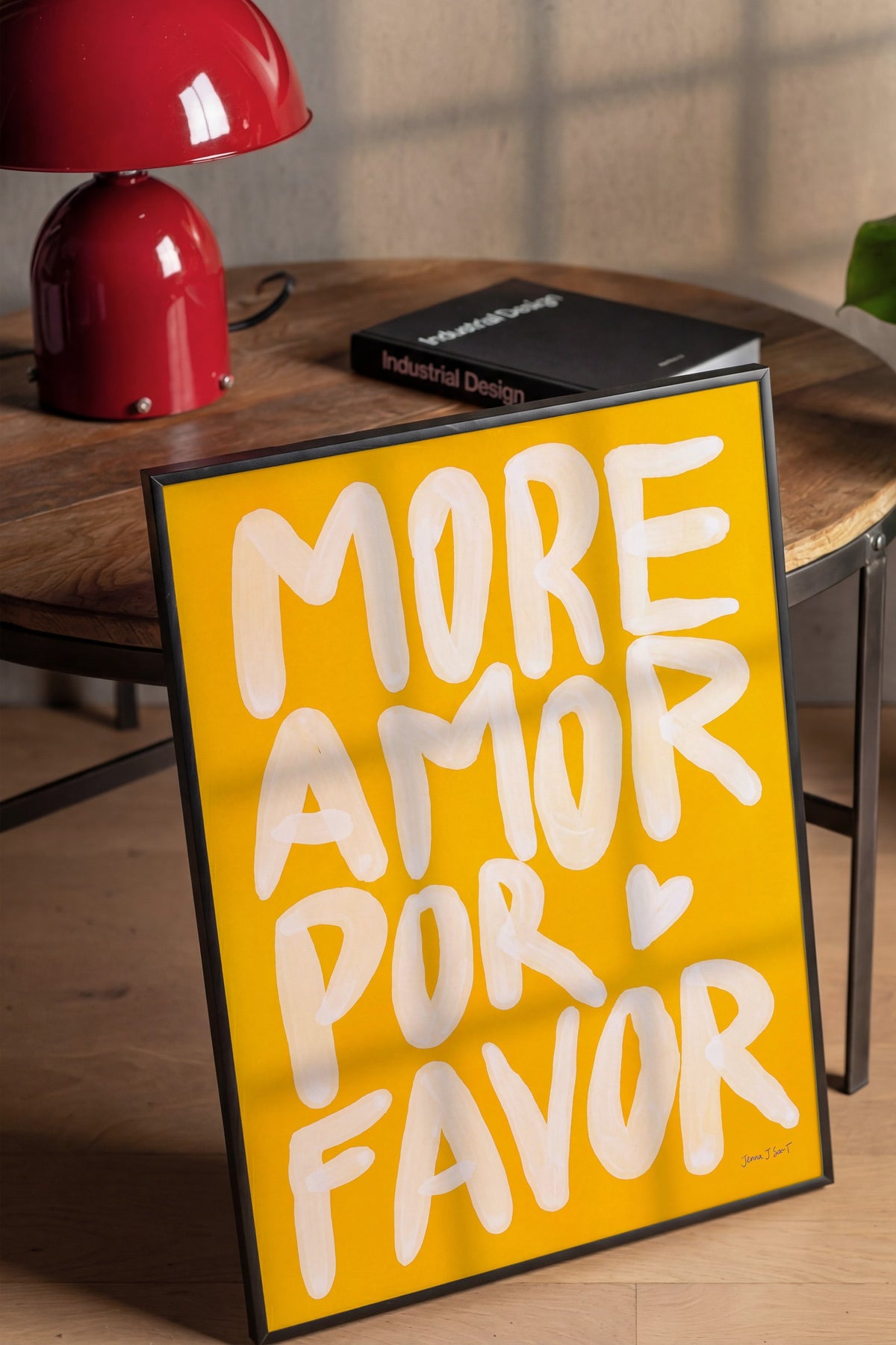 MORE AMOR POR FAVOR Poster – Siyah Çerçeveli Tablo