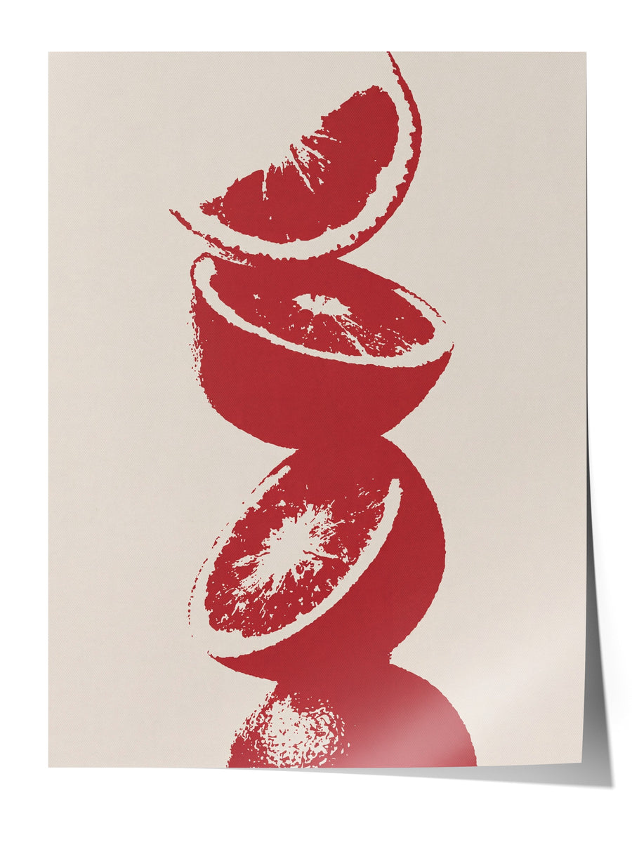Kırmızı Turunçgiller Çerçevesiz Poster