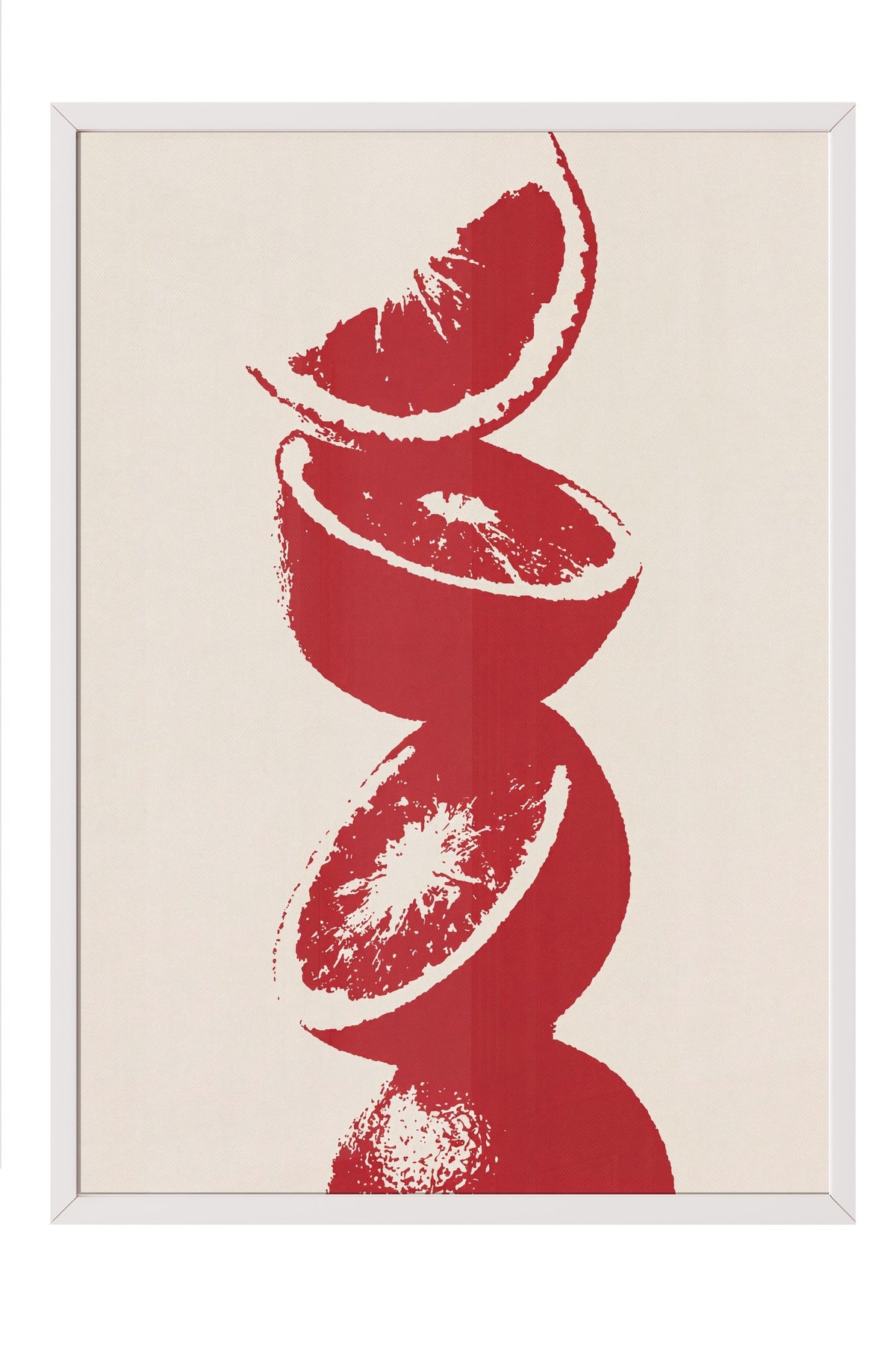 Kırmızı Turunçgiller Poster – Beyaz Çerçeveli Tablo