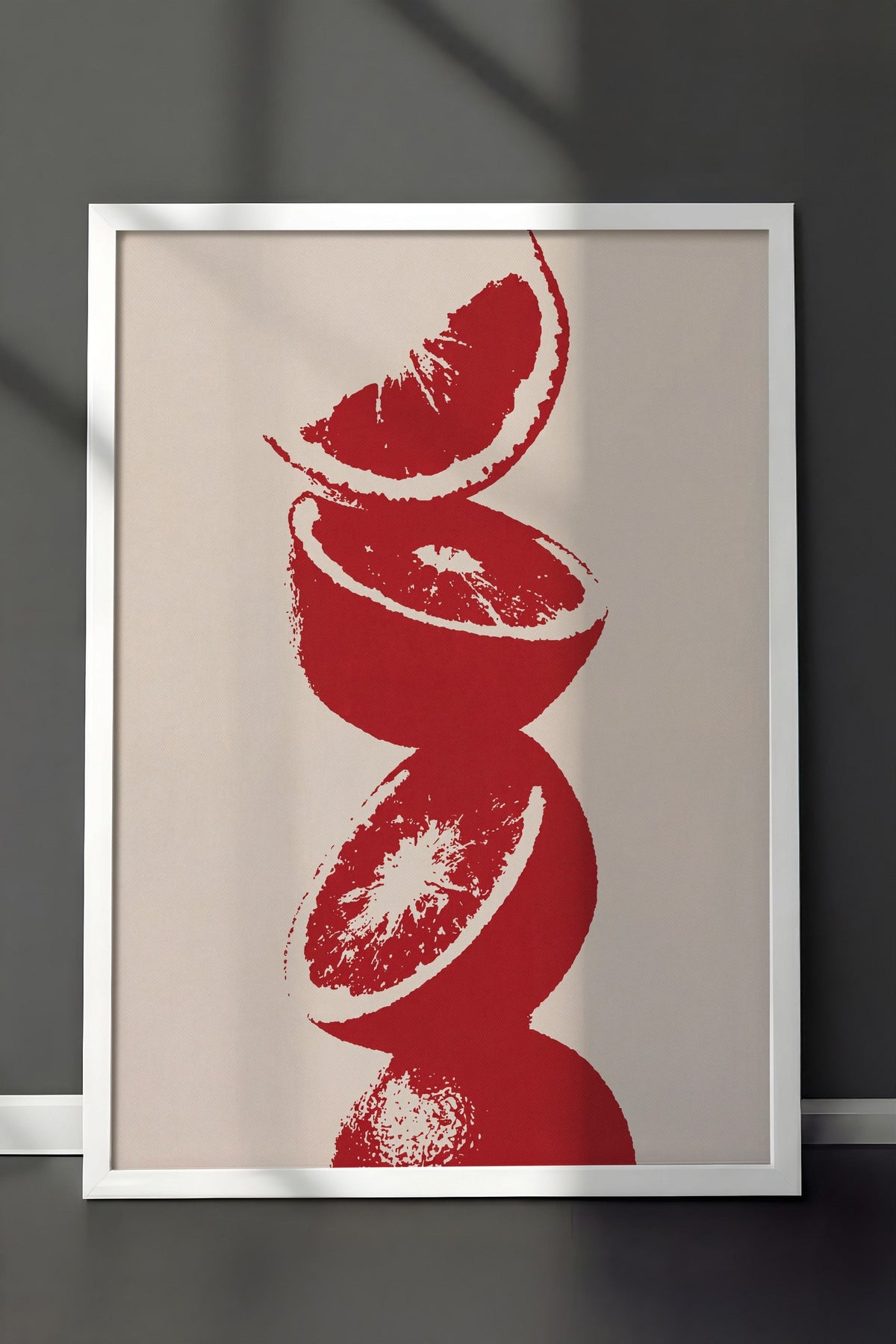 Kırmızı Turunçgiller Poster – Beyaz Çerçeveli Tablo