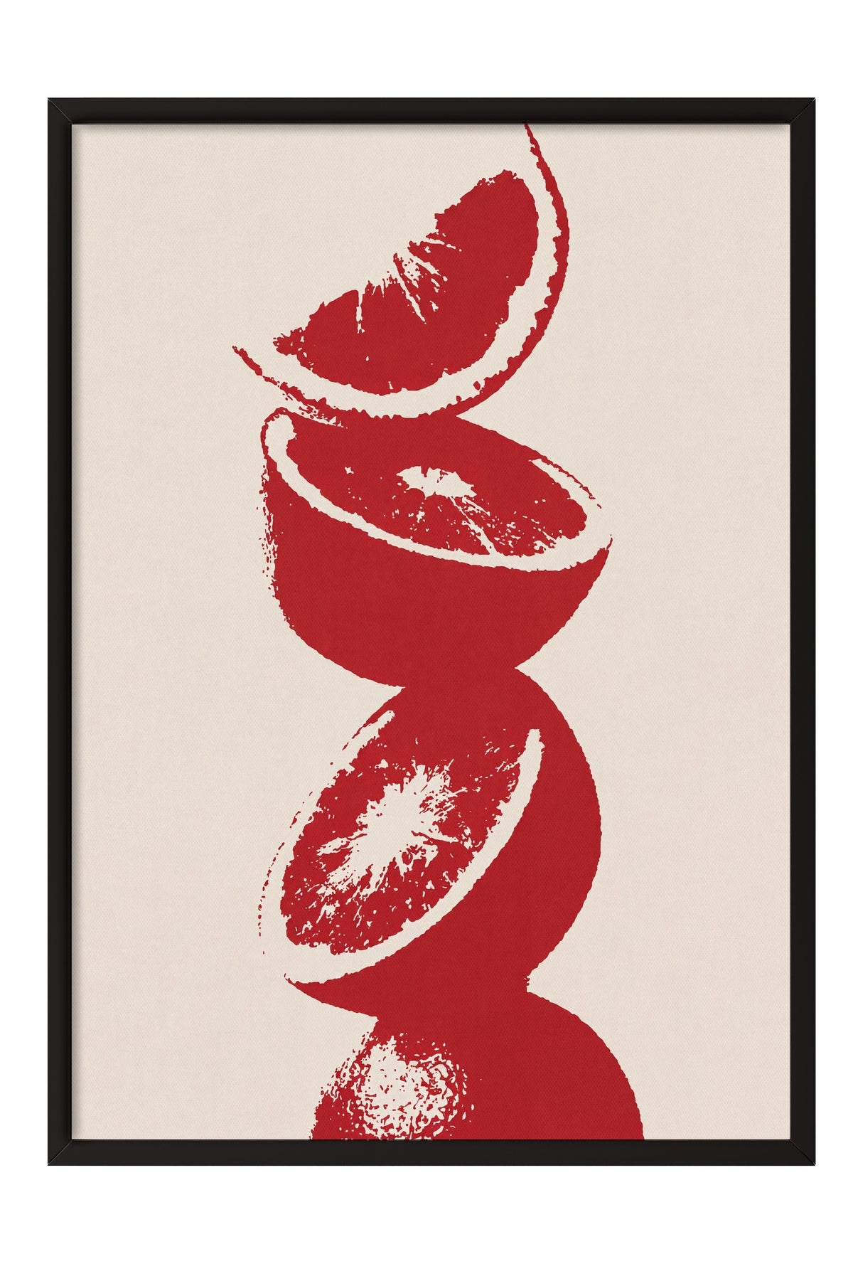 Kırmızı Turunçgiller Poster – Siyah Çerçeveli Tablo
