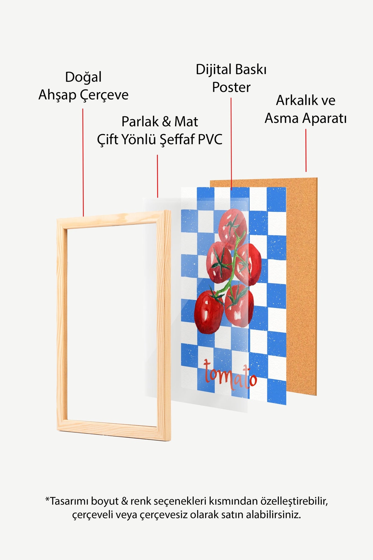 tomato Poster – Ahşap Çerçeveli Tablo
