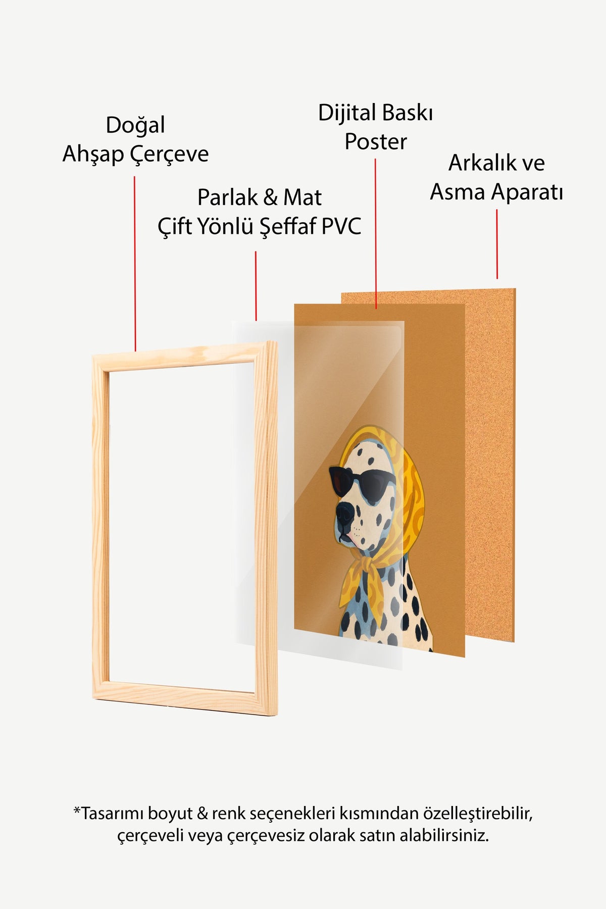 Dalmaçyalı köpek Poster – Ahşap Çerçeveli Tablo