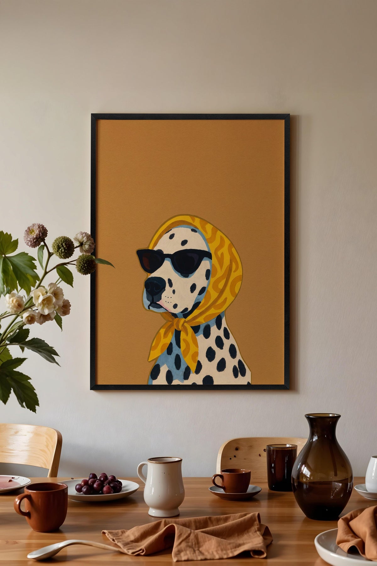 Dalmaçyalı köpek Poster – Siyah Çerçeveli Tablo