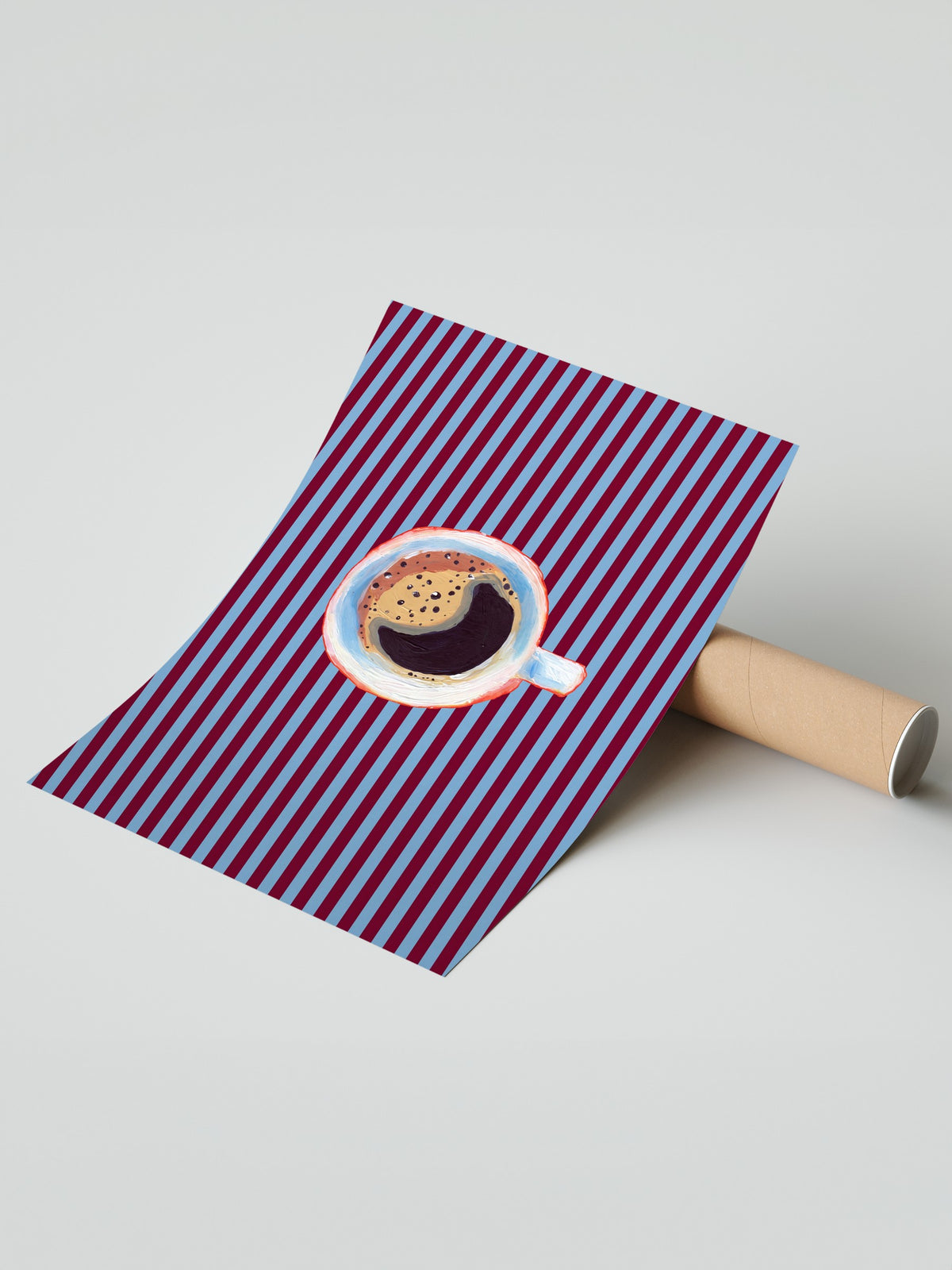 Kahve Fincanı Çizimi Çerçevesiz Poster