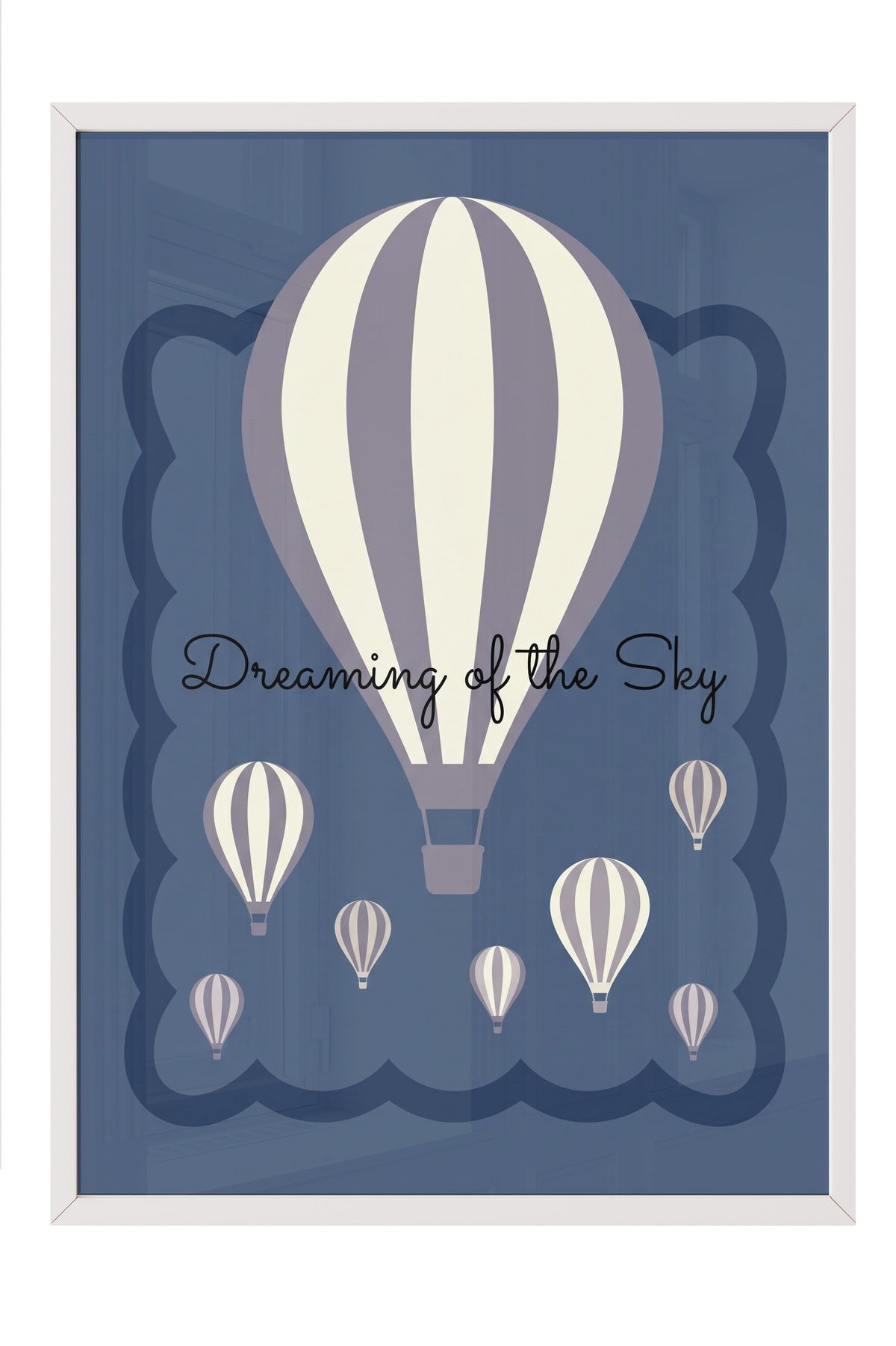 Dreaming of the Sky Poster – Beyaz Çerçeveli Tablo