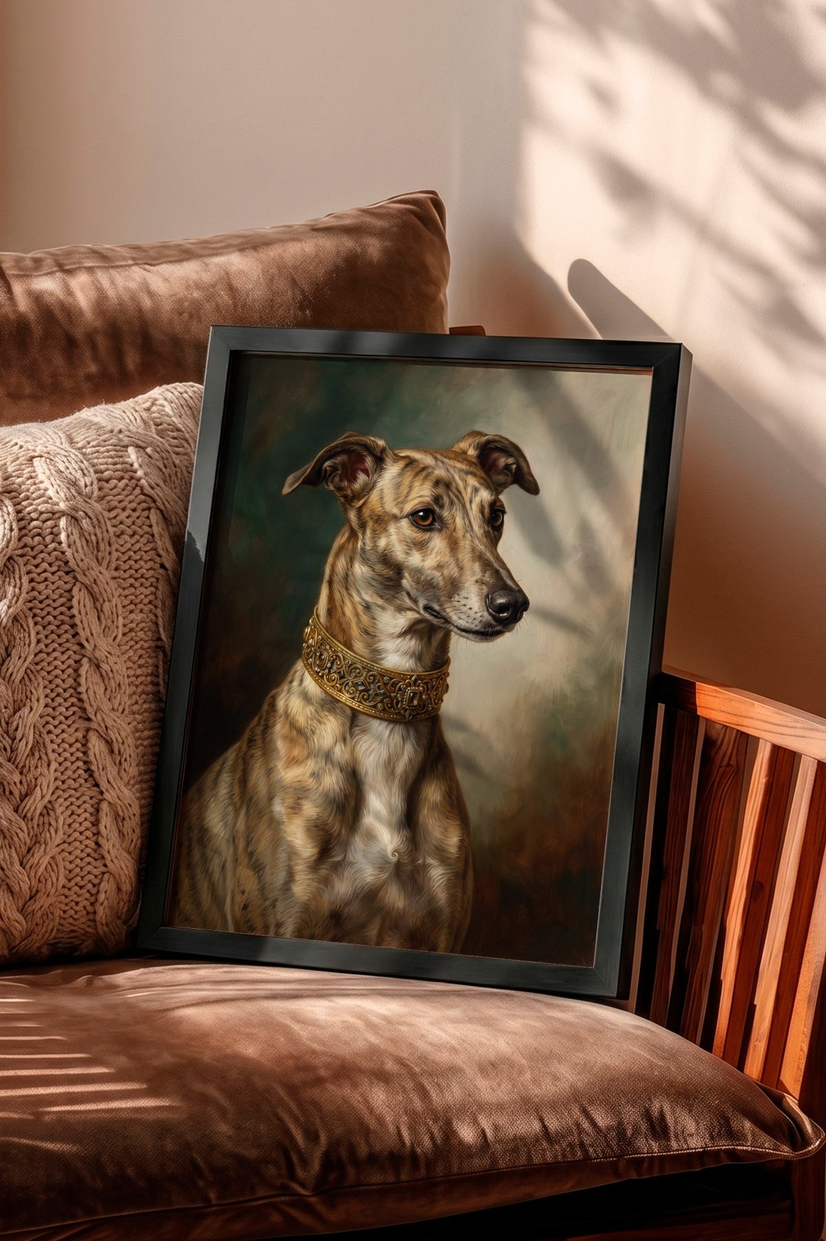 Zarif Köpek Portresi Poster – Siyah Çerçeveli Tablo