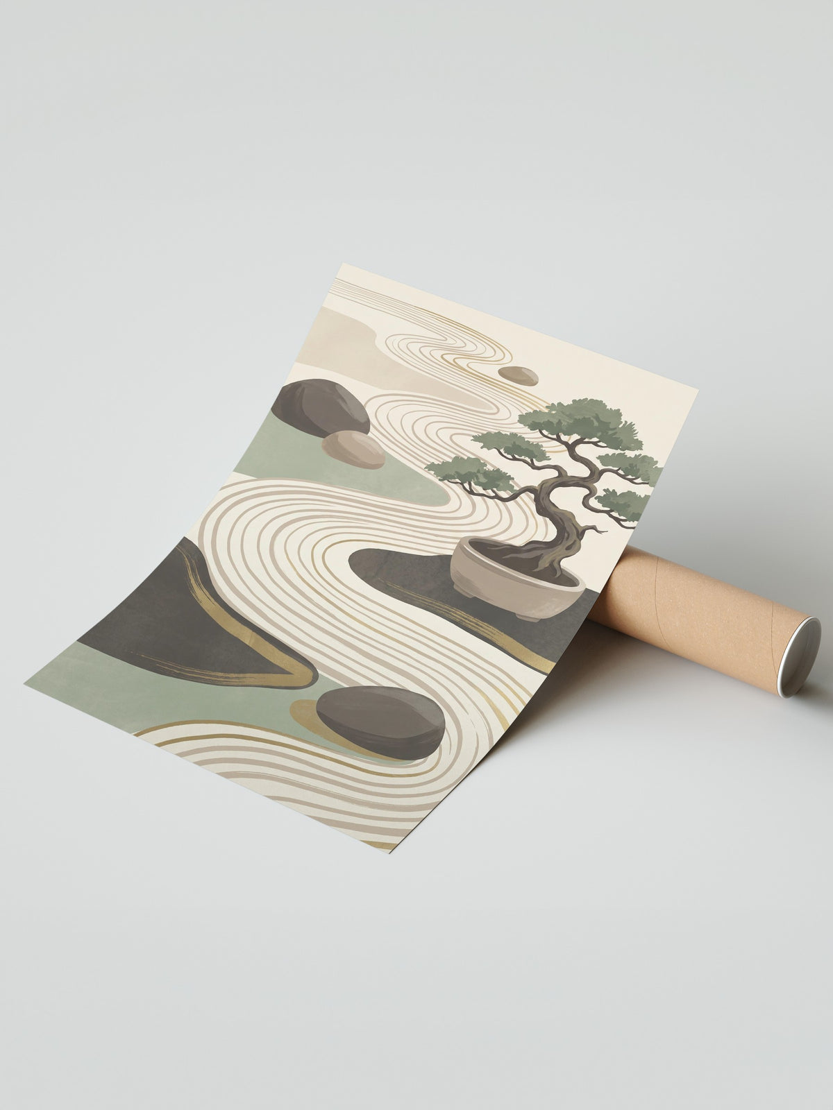 Bonsai ve Zen Bahçesi Çerçevesiz Poster
