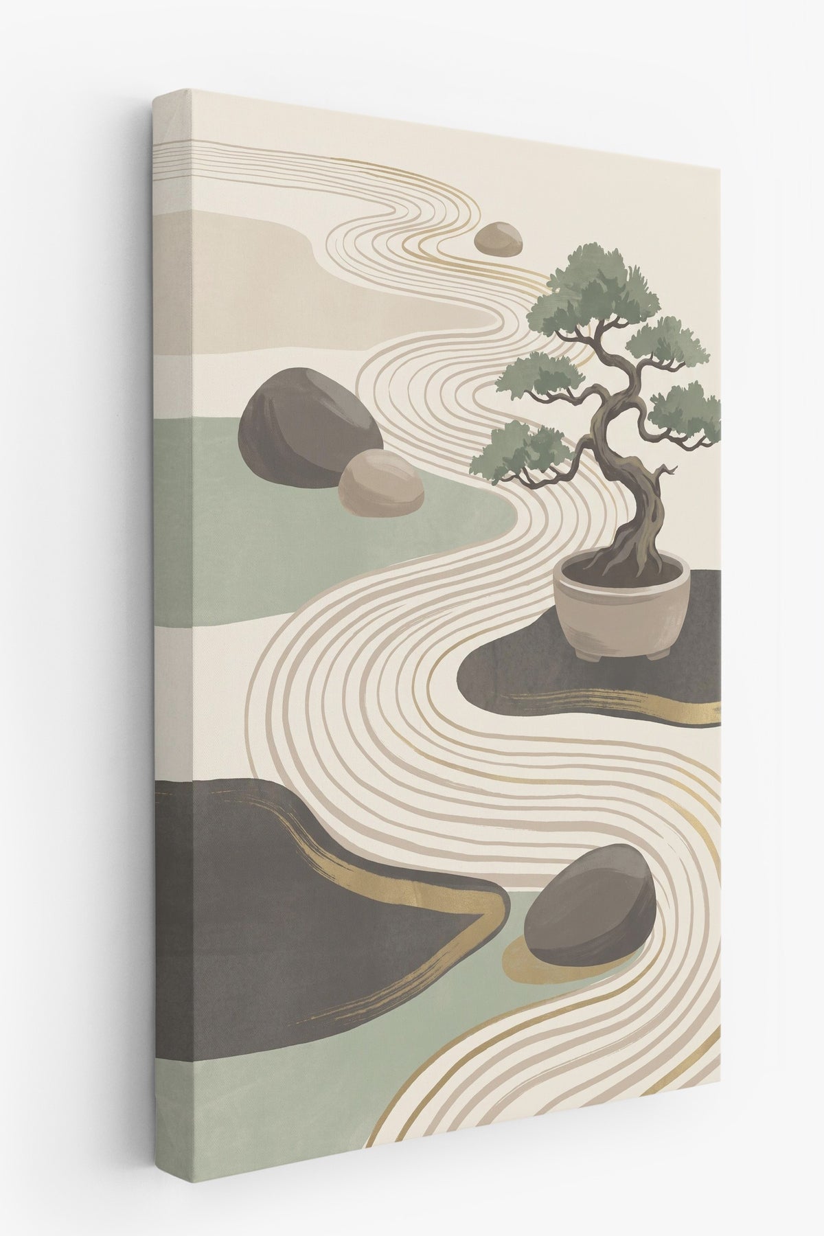 Bonsai ve Zen Bahçesi Kanvas Tablo