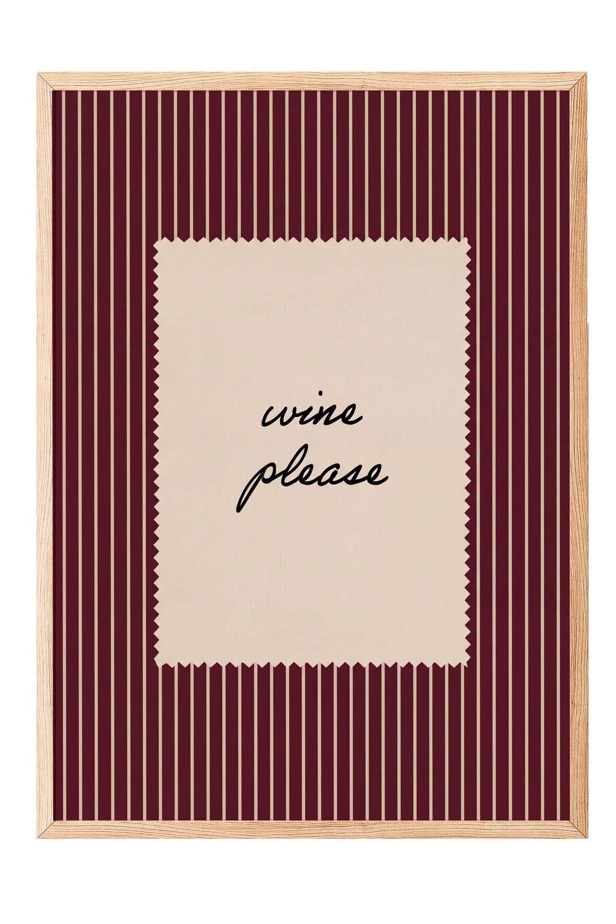 wine please Poster – Ahşap Çerçeveli Tablo