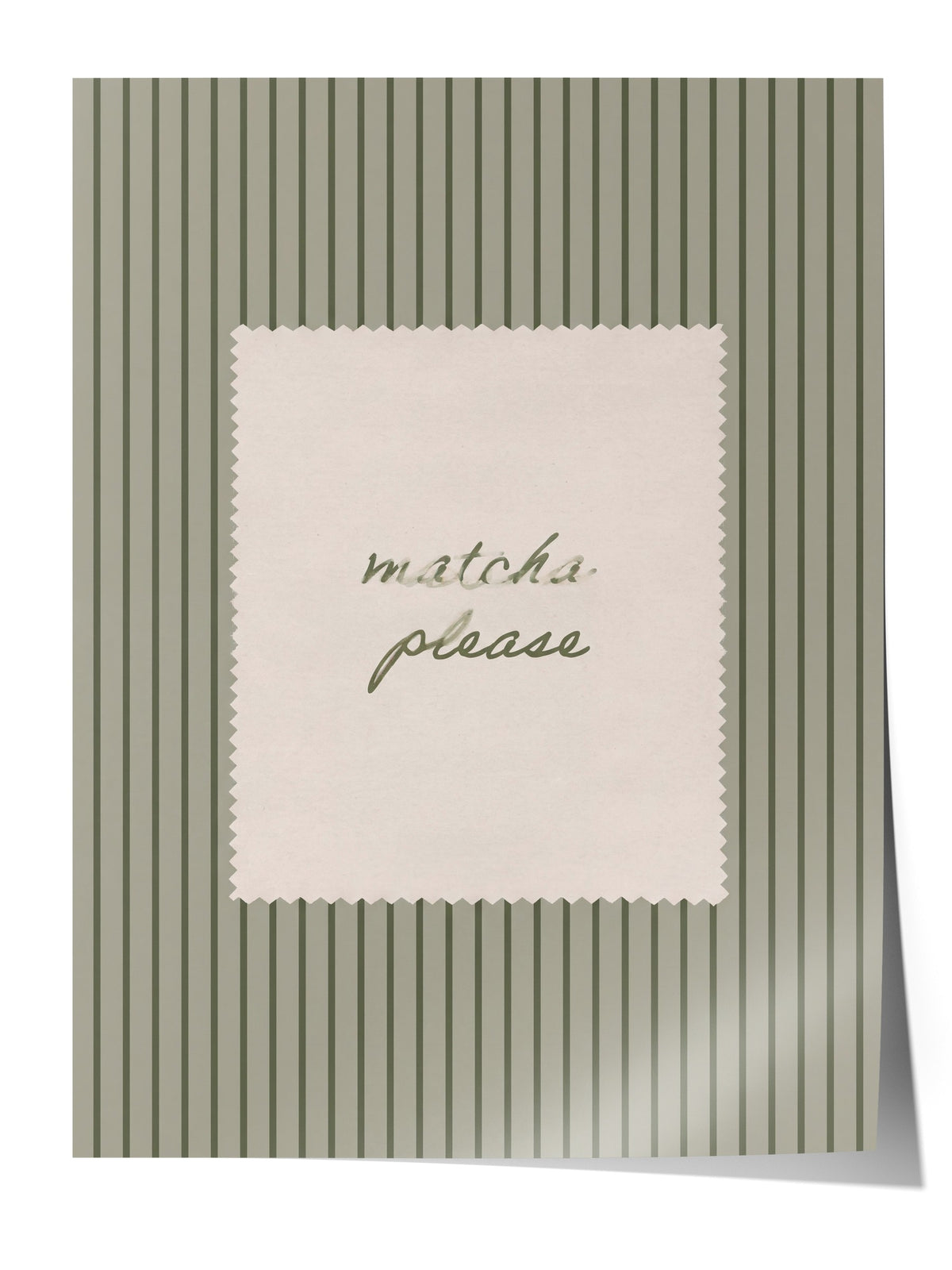 matcha please Çerçevesiz Poster
