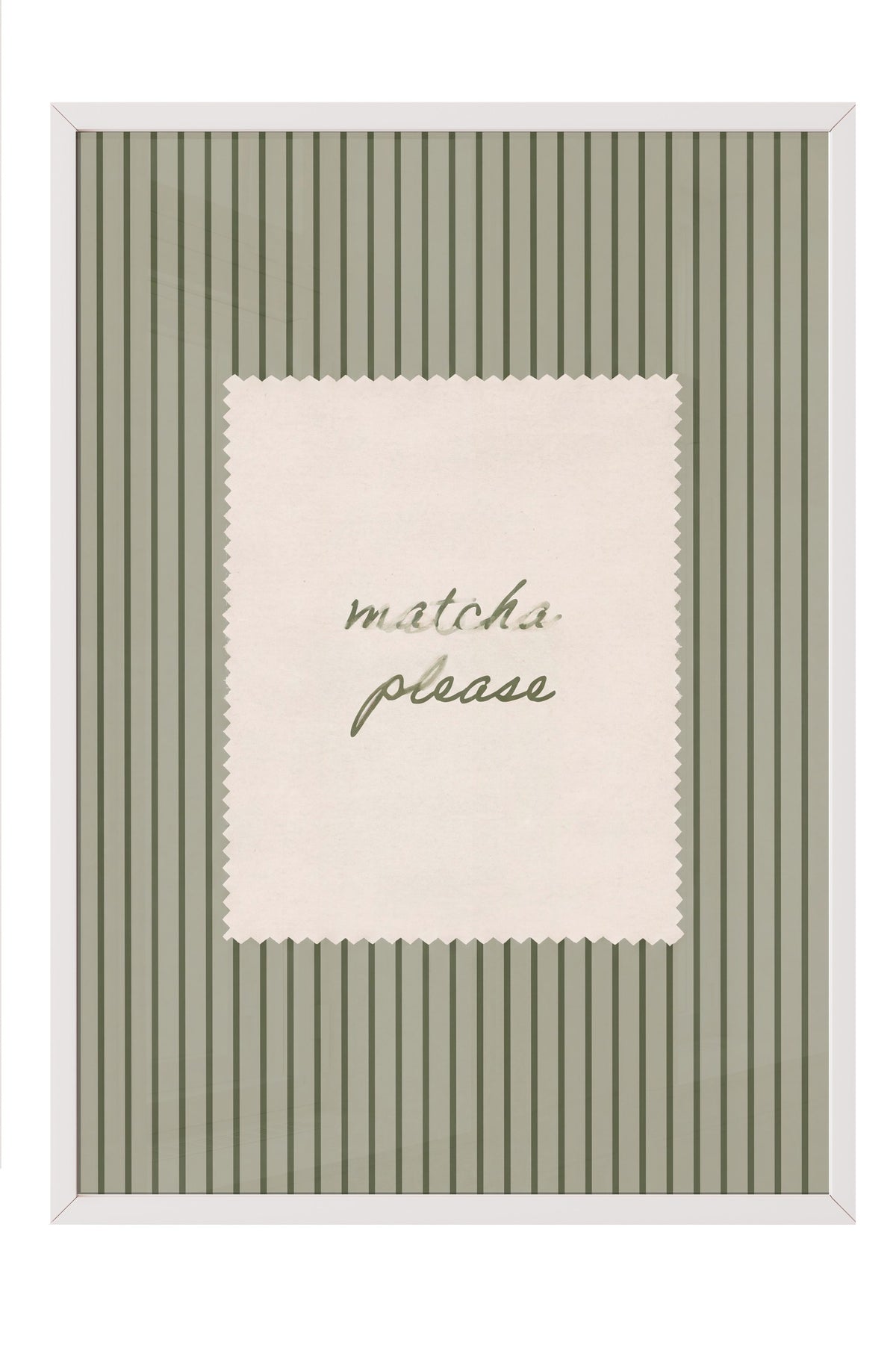 matcha please Poster – Beyaz Çerçeveli Tablo