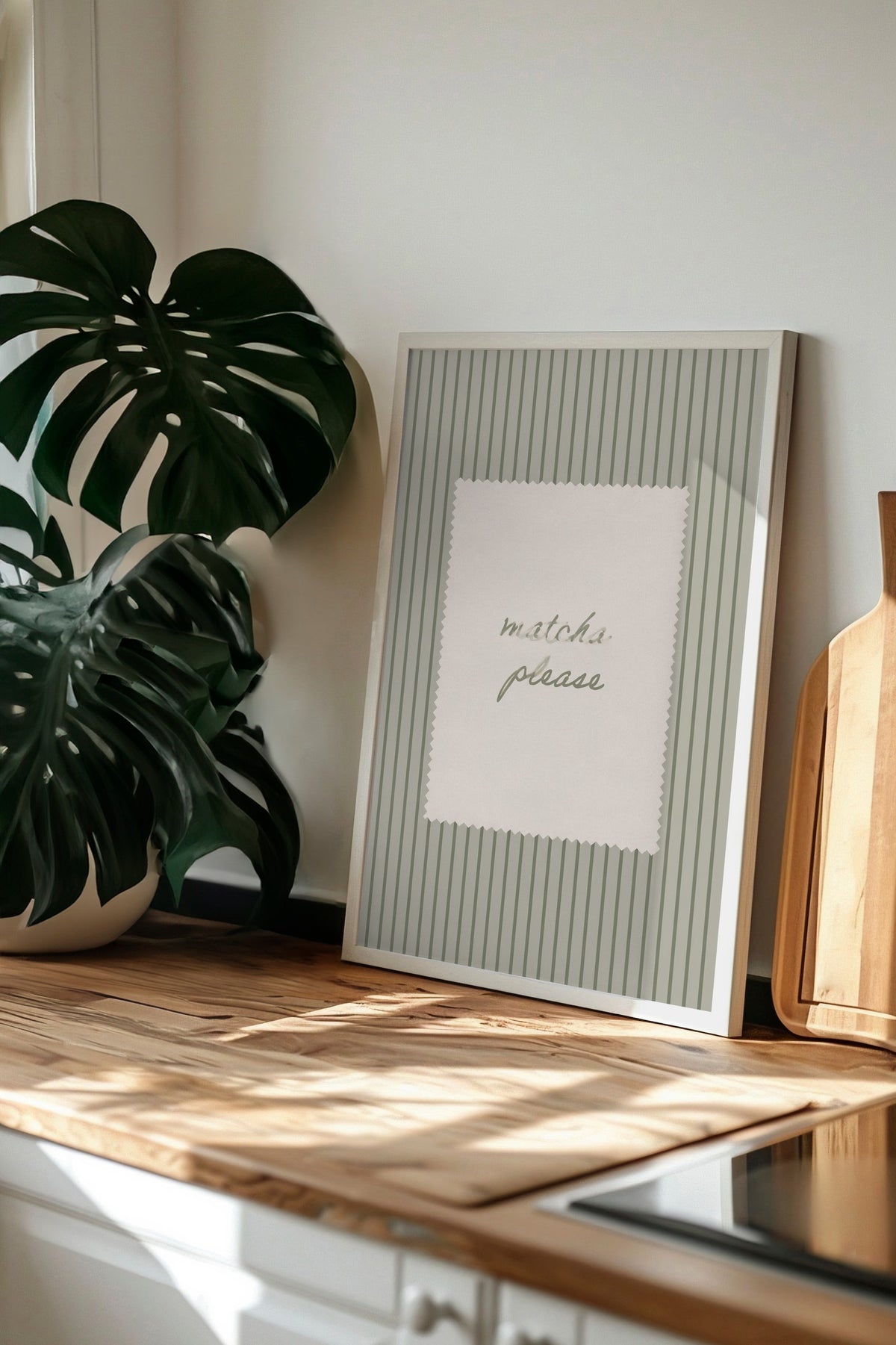 matcha please Poster – Beyaz Çerçeveli Tablo