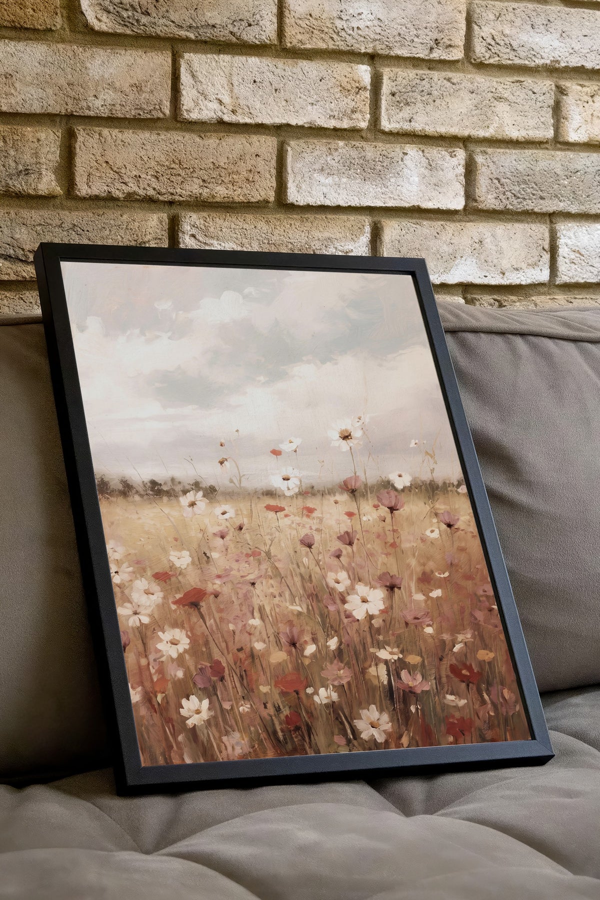Kır Çiçekleri Poster – Siyah Çerçeveli Tablo