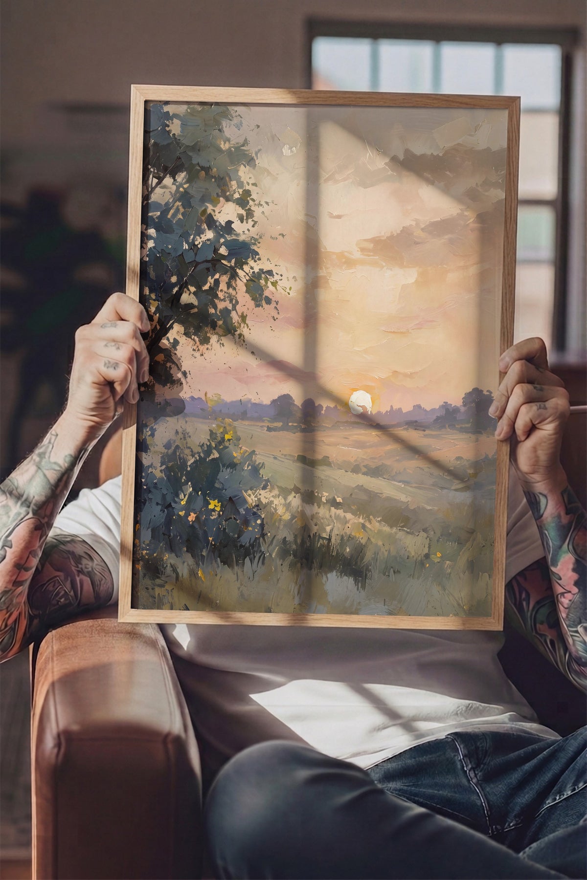 Gün Batımı Manzarası Poster – Ahşap Çerçeveli Tablo