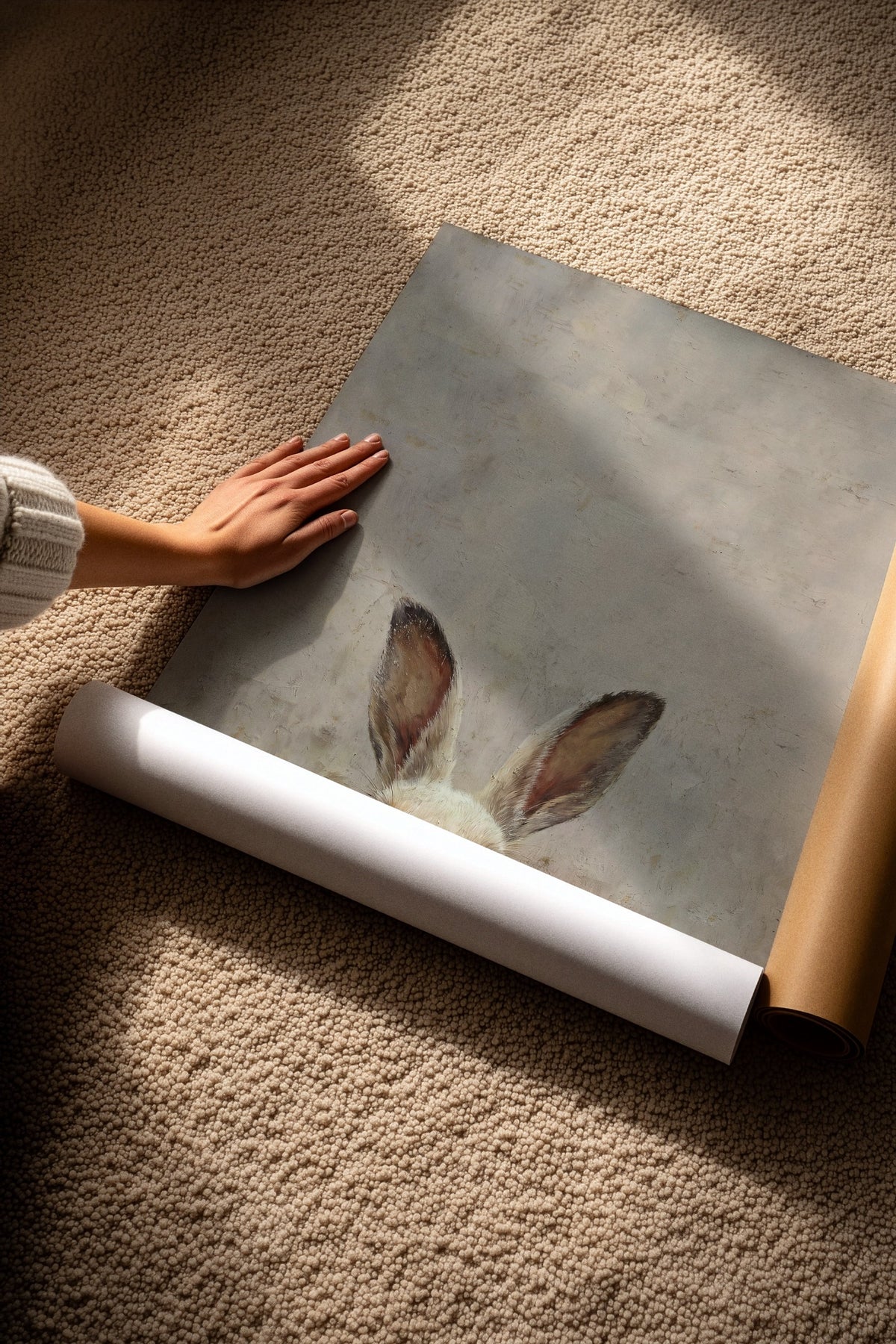 Meraklı Tavşan Çerçevesiz Poster