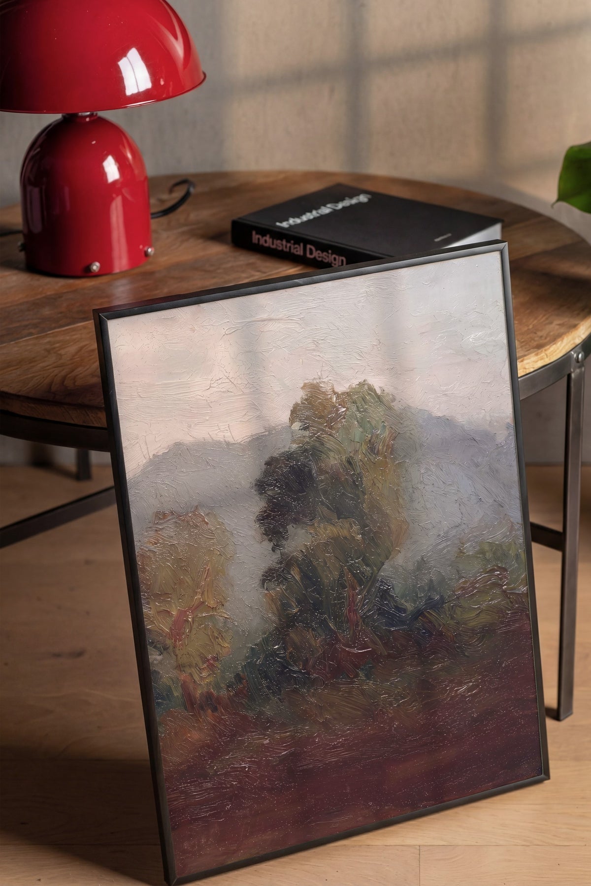 Yağlı Boya Doğa Manzarası Poster – Siyah Çerçeveli Tablo