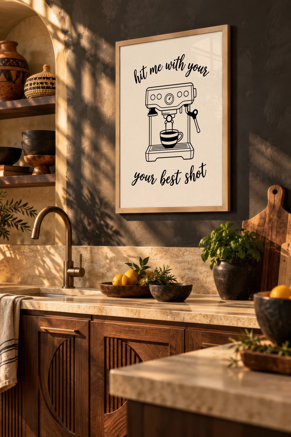 hit me with your your best shot Poster – Ahşap Çerçeveli Tablo