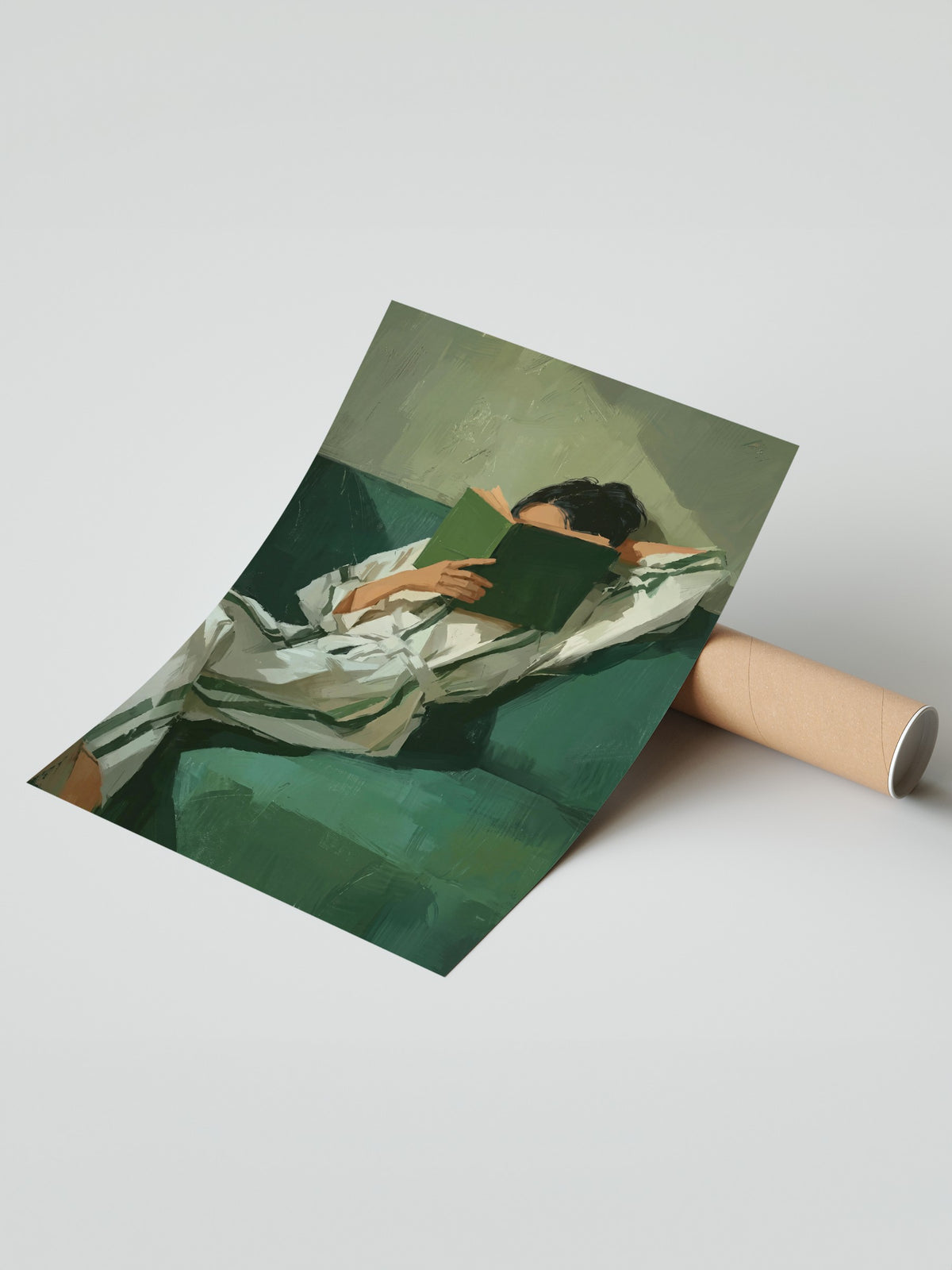 Okuyan Kadın Figürü Çerçevesiz Poster