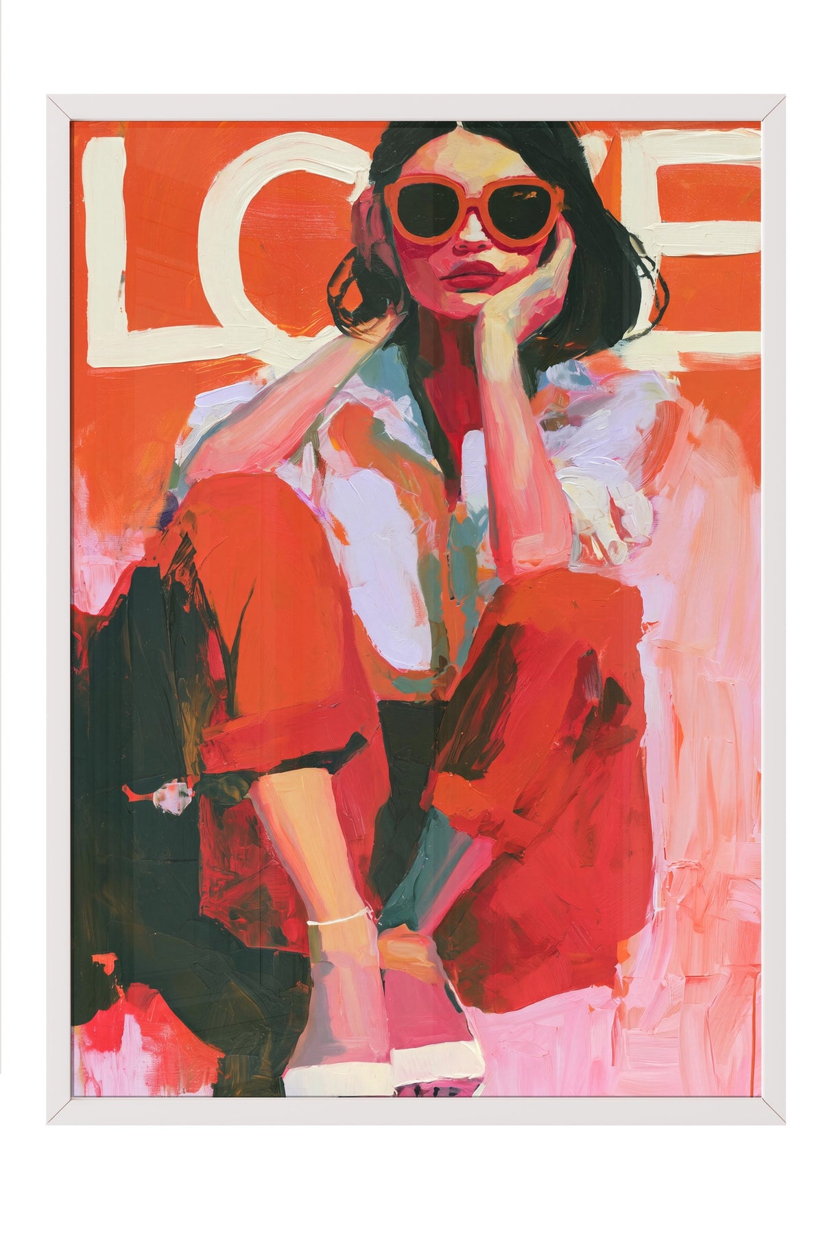 Love Poster – Beyaz Çerçeveli Tablo
