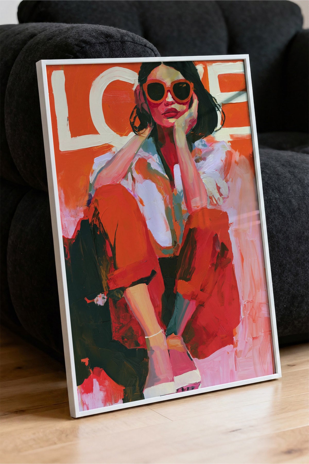Love Poster – Beyaz Çerçeveli Tablo