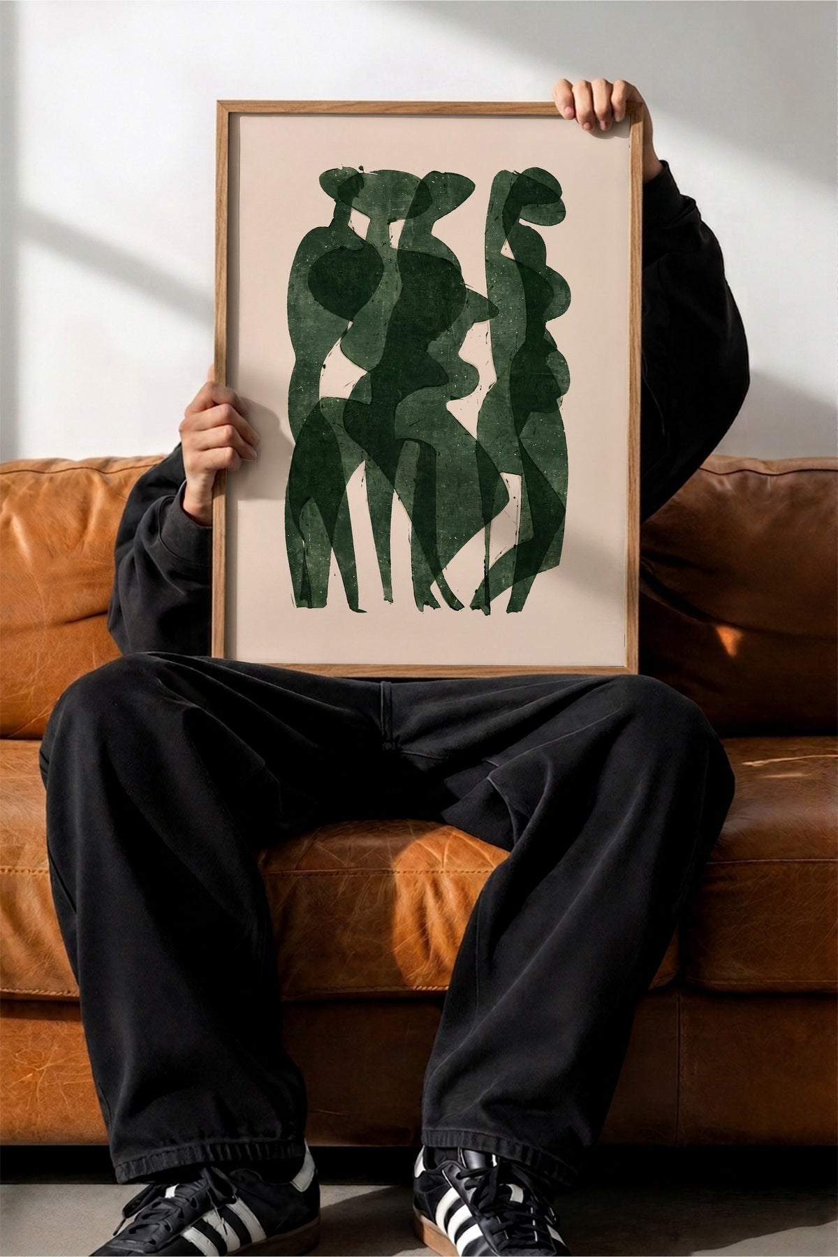 Soyut Kadın Figürleri Poster – Ahşap Çerçeveli Tablo