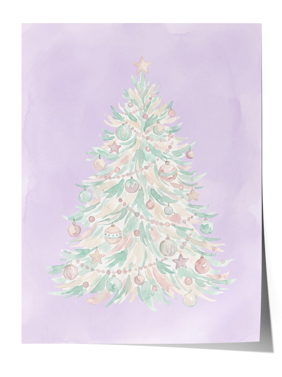 Pastel Yılbaşı Ağacı Çerçevesiz Poster