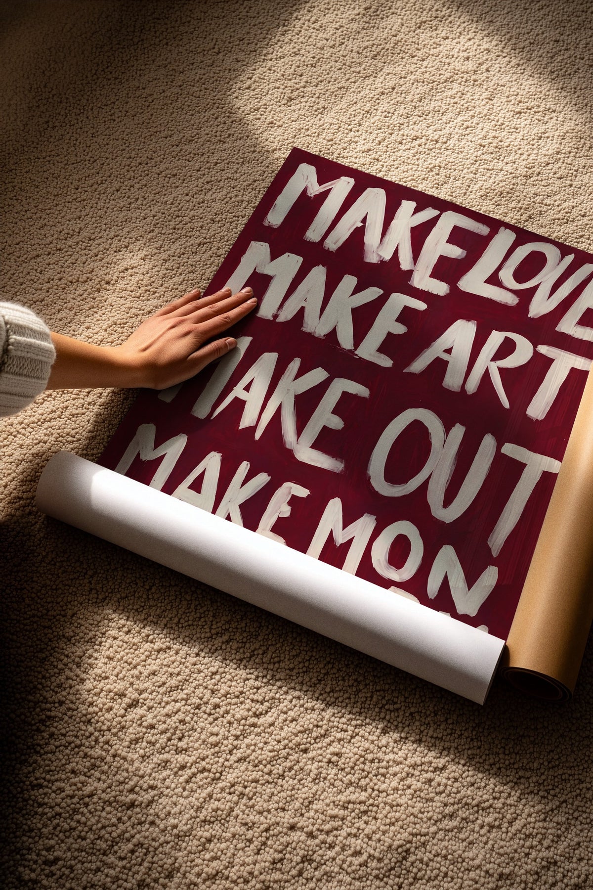 MAKE LOVE MAKE ART MAKE OUT MAKE MONEY Çerçevesiz Poster