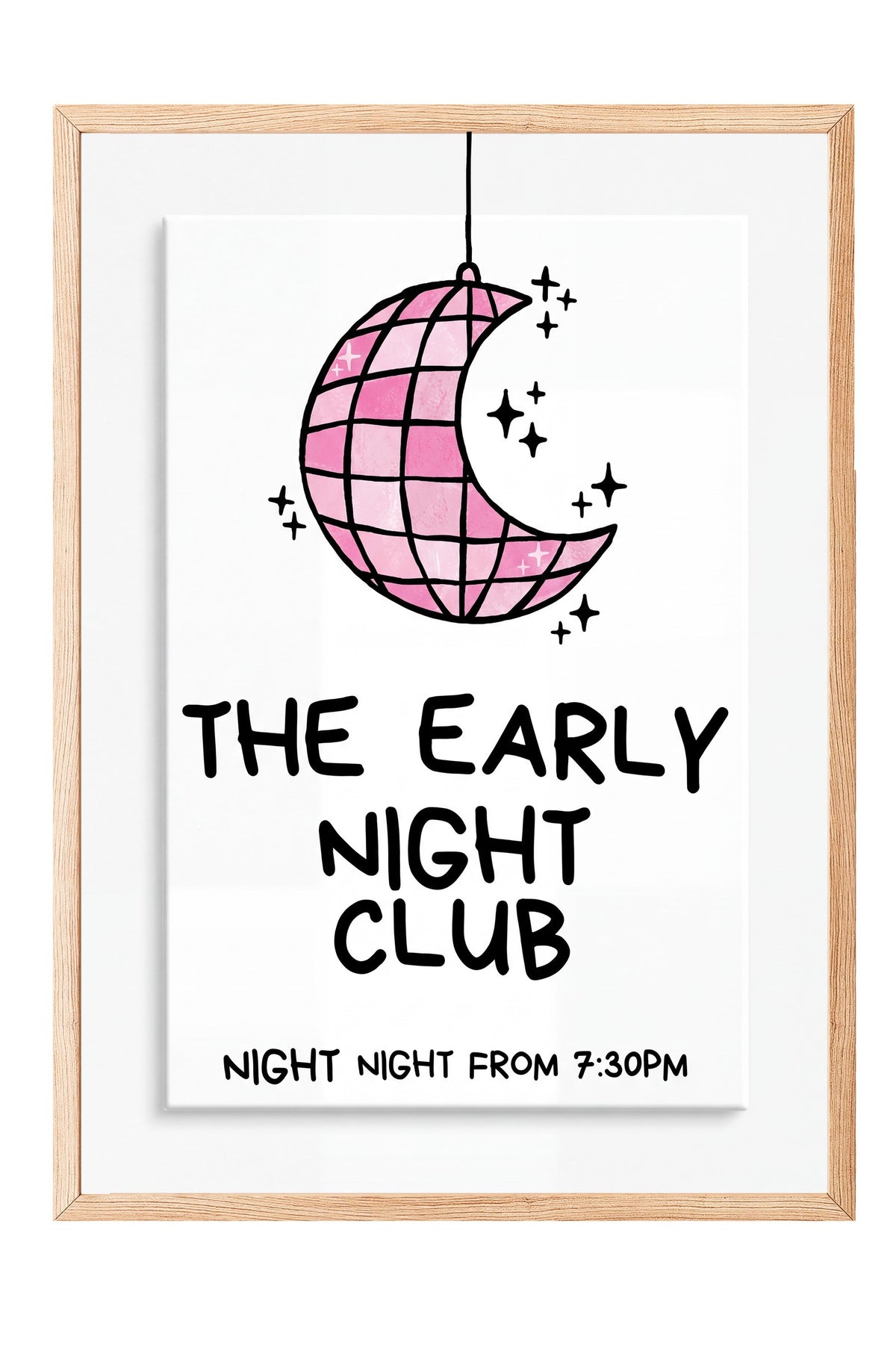 THE EARLY NIGHT CLUB Poster – Ahşap Çerçeveli Tablo