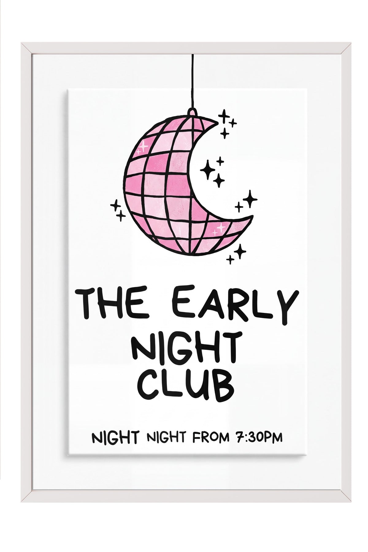 THE EARLY NIGHT CLUB Poster – Beyaz Çerçeveli Tablo