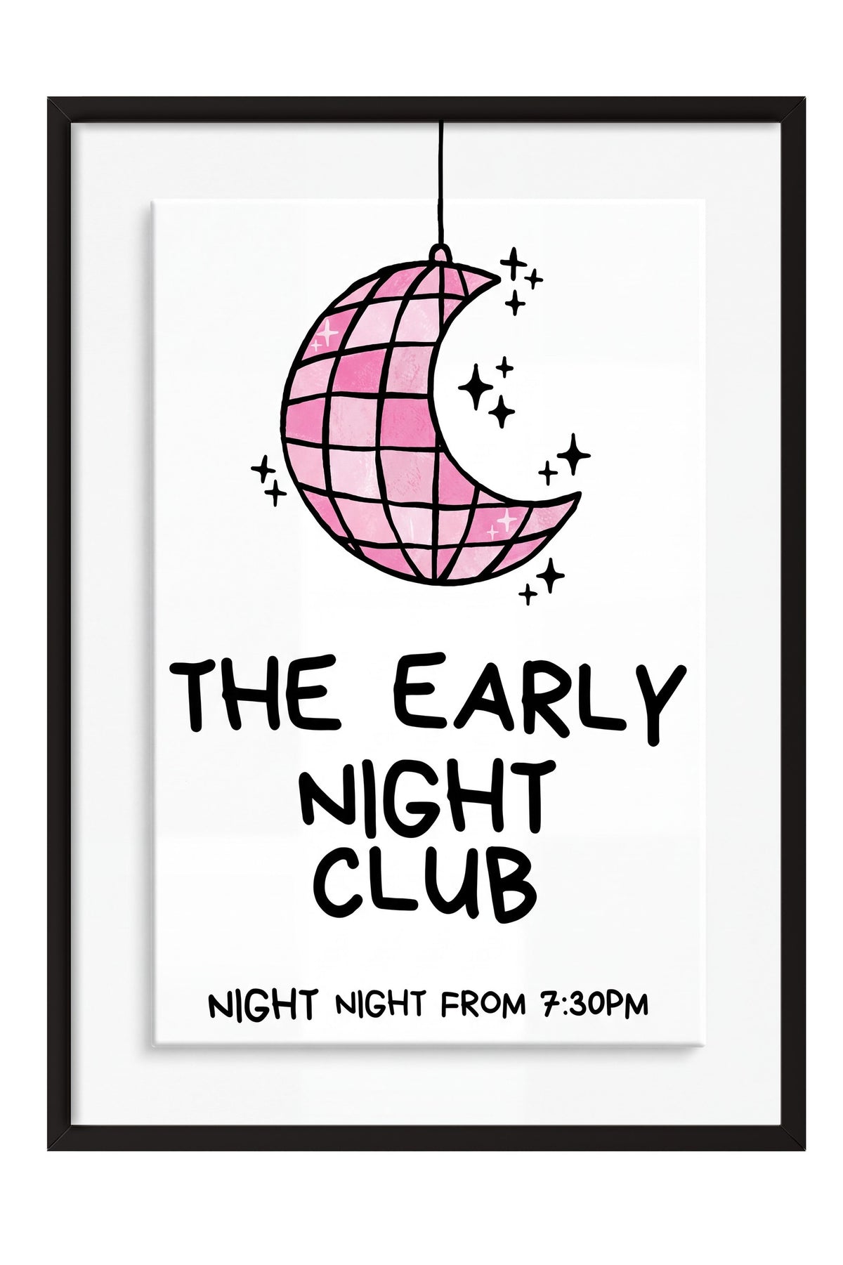 THE EARLY NIGHT CLUB Poster – Siyah Çerçeveli Tablo