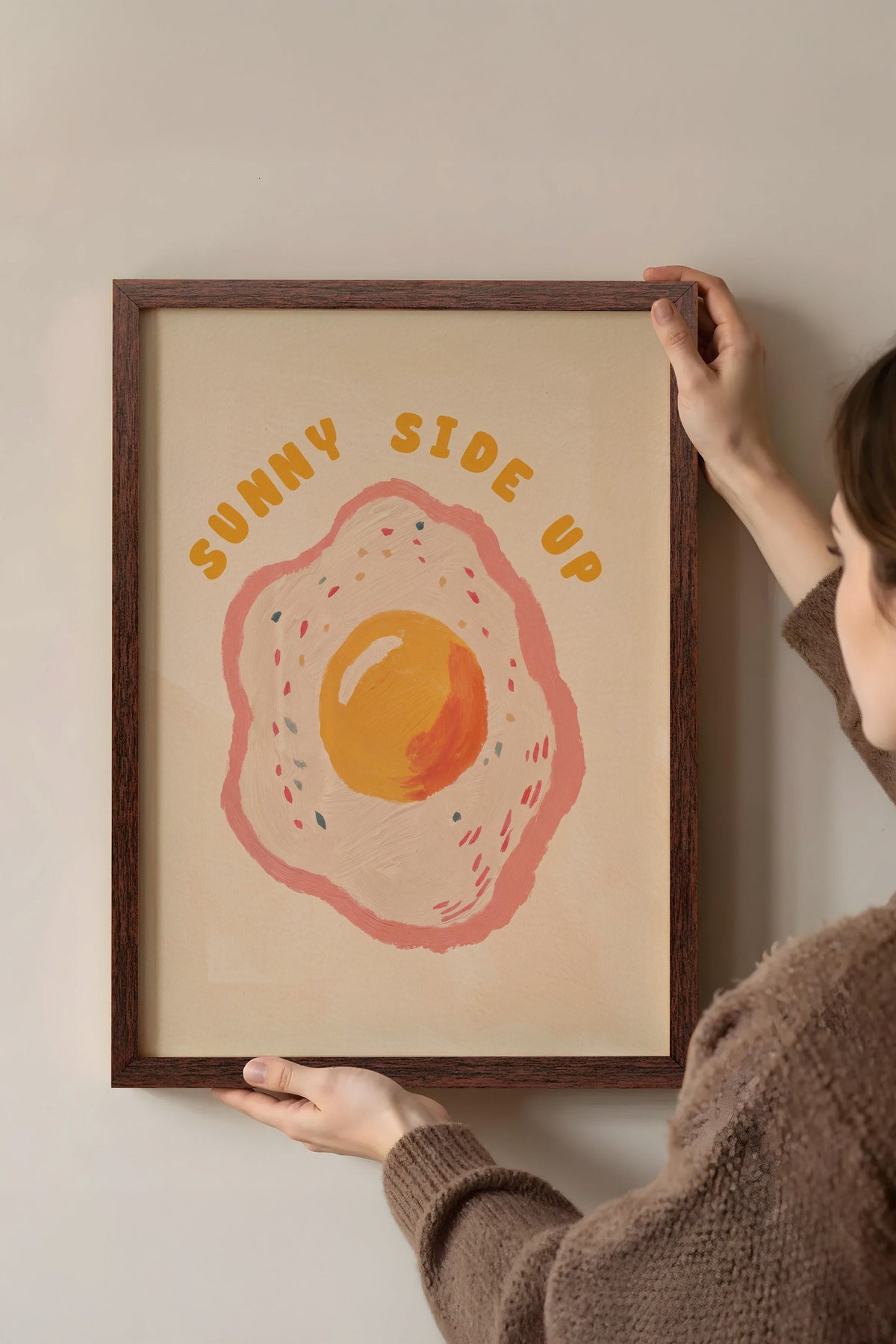 Sunny Side Up Poster – Kahverengi Çerçeveli Tablo