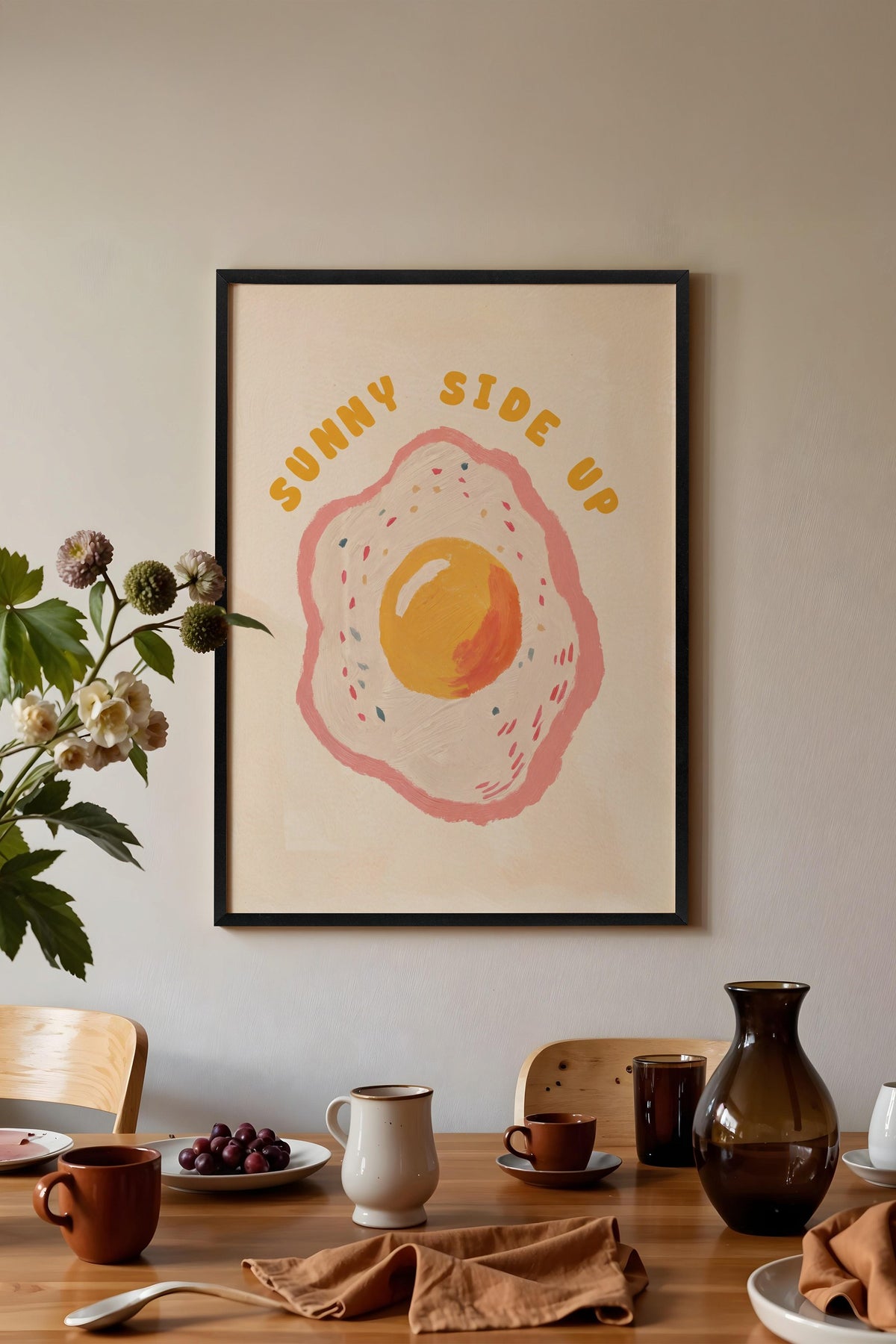 Sunny Side Up Poster – Siyah Çerçeveli Tablo