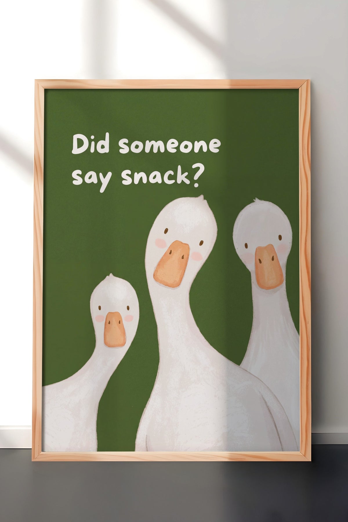 Did someone say snack? Poster – Ahşap Çerçeveli Tablo