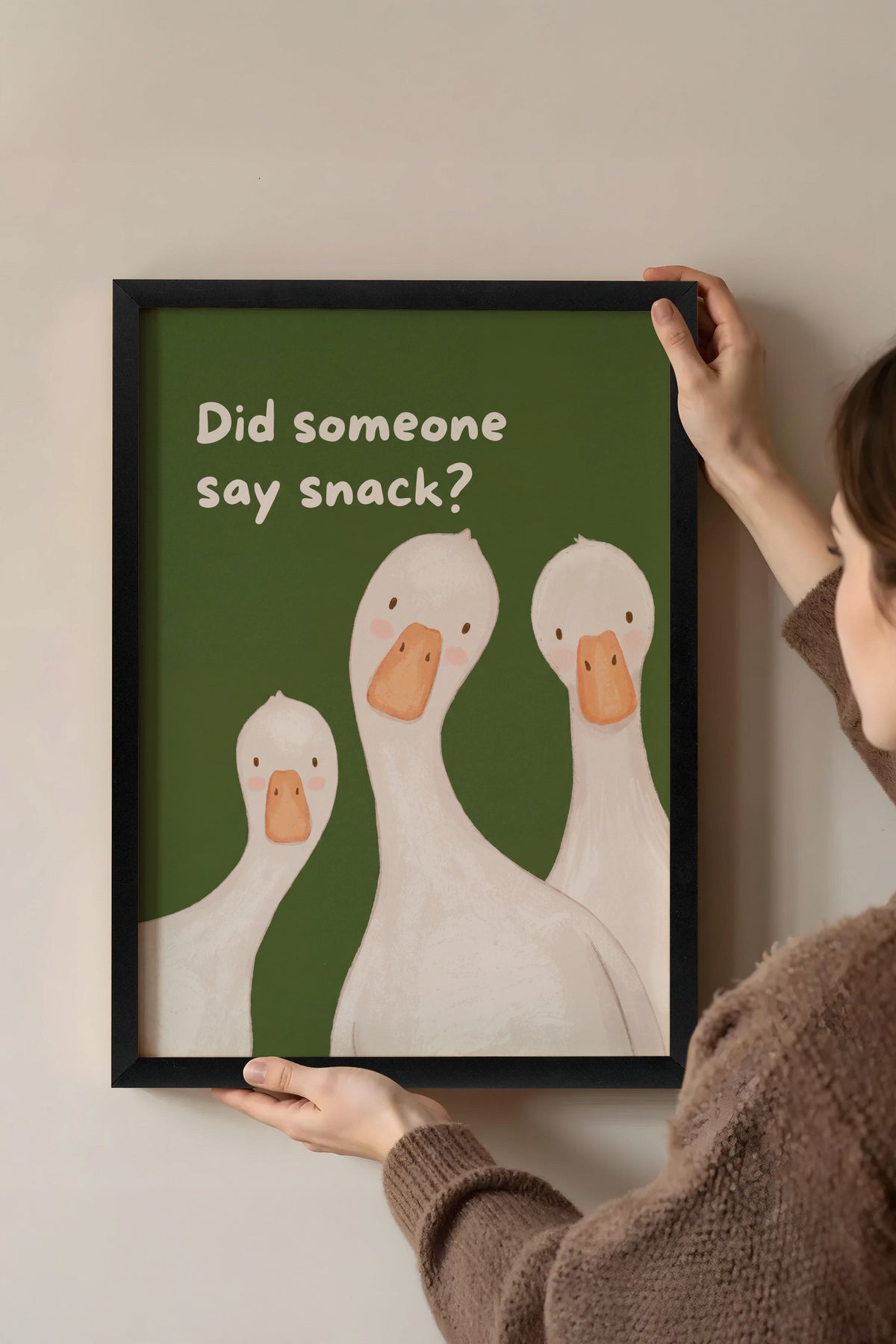 Did someone say snack? Poster – Siyah Çerçeveli Tablo
