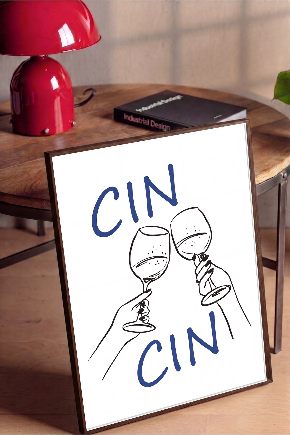 CIN CIN Poster – Kahverengi Çerçeveli Tablo