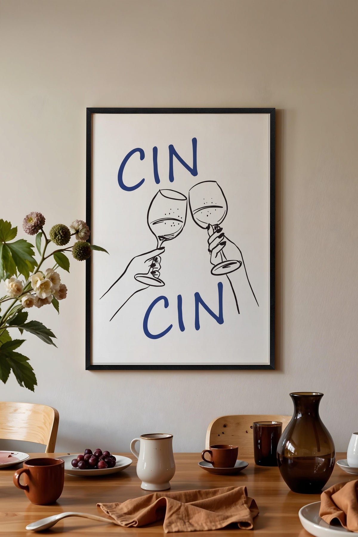 CIN CIN Poster – Siyah Çerçeveli Tablo