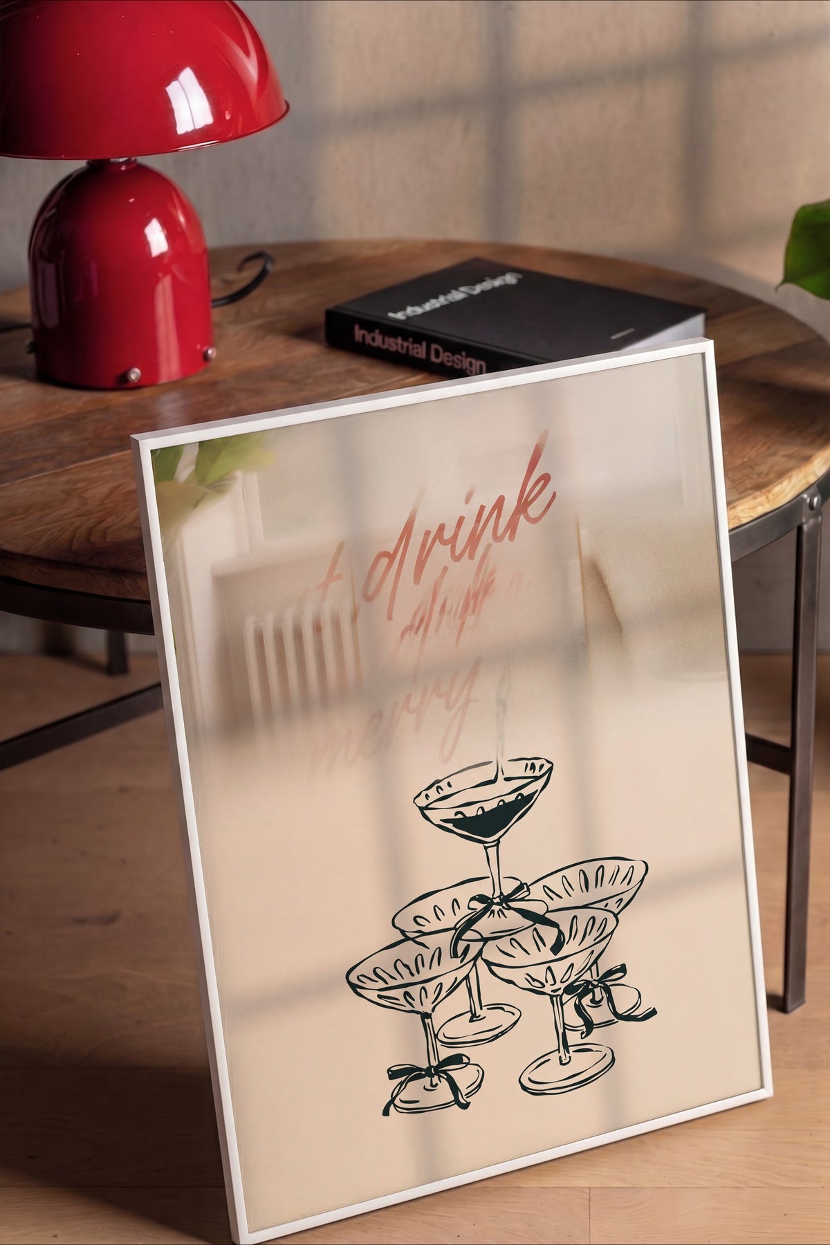 Eat Drink and Be Merry Poster – Beyaz Çerçeveli Tablo