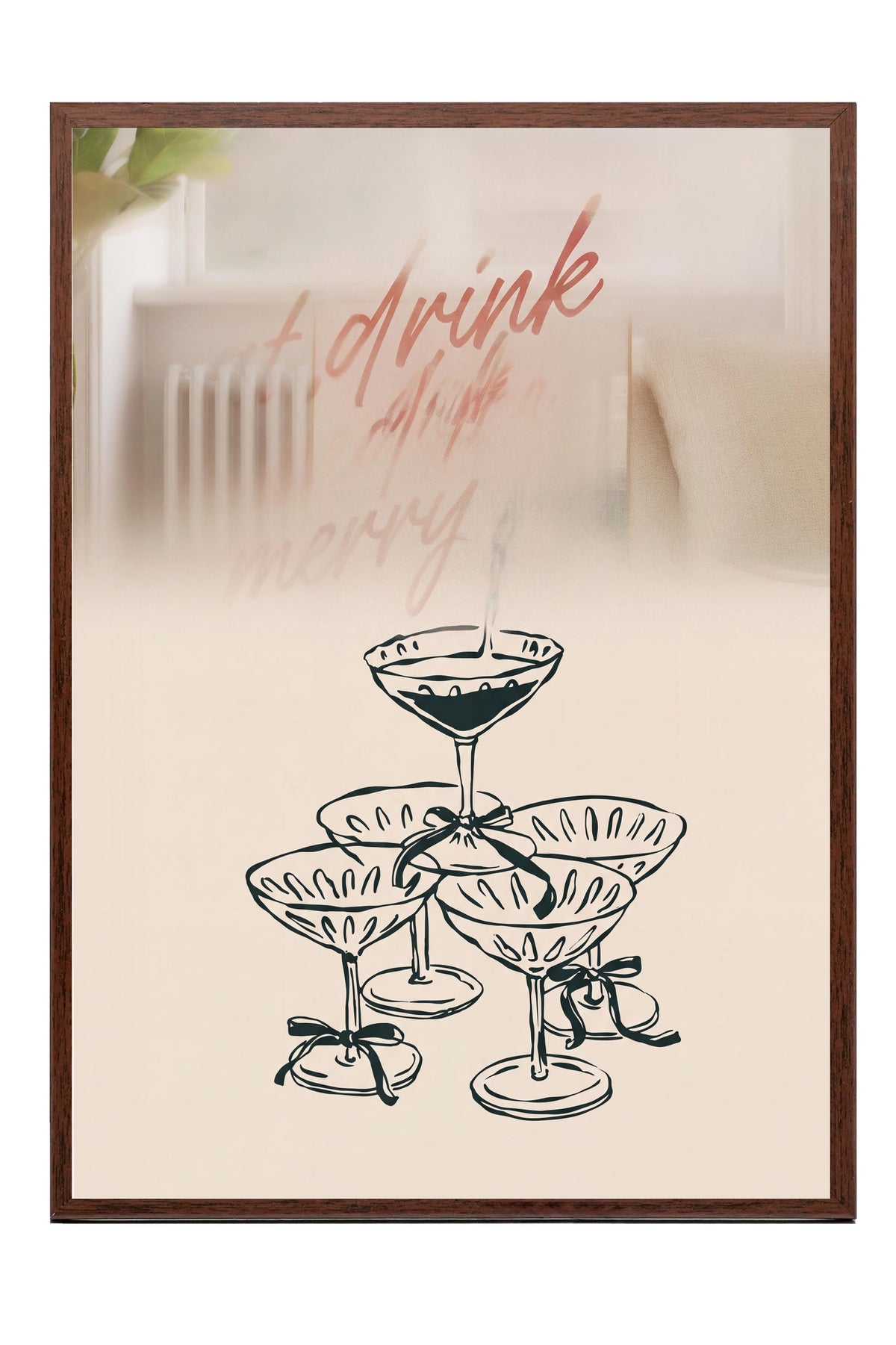 Eat Drink and Be Merry Poster – Kahverengi Çerçeveli Tablo