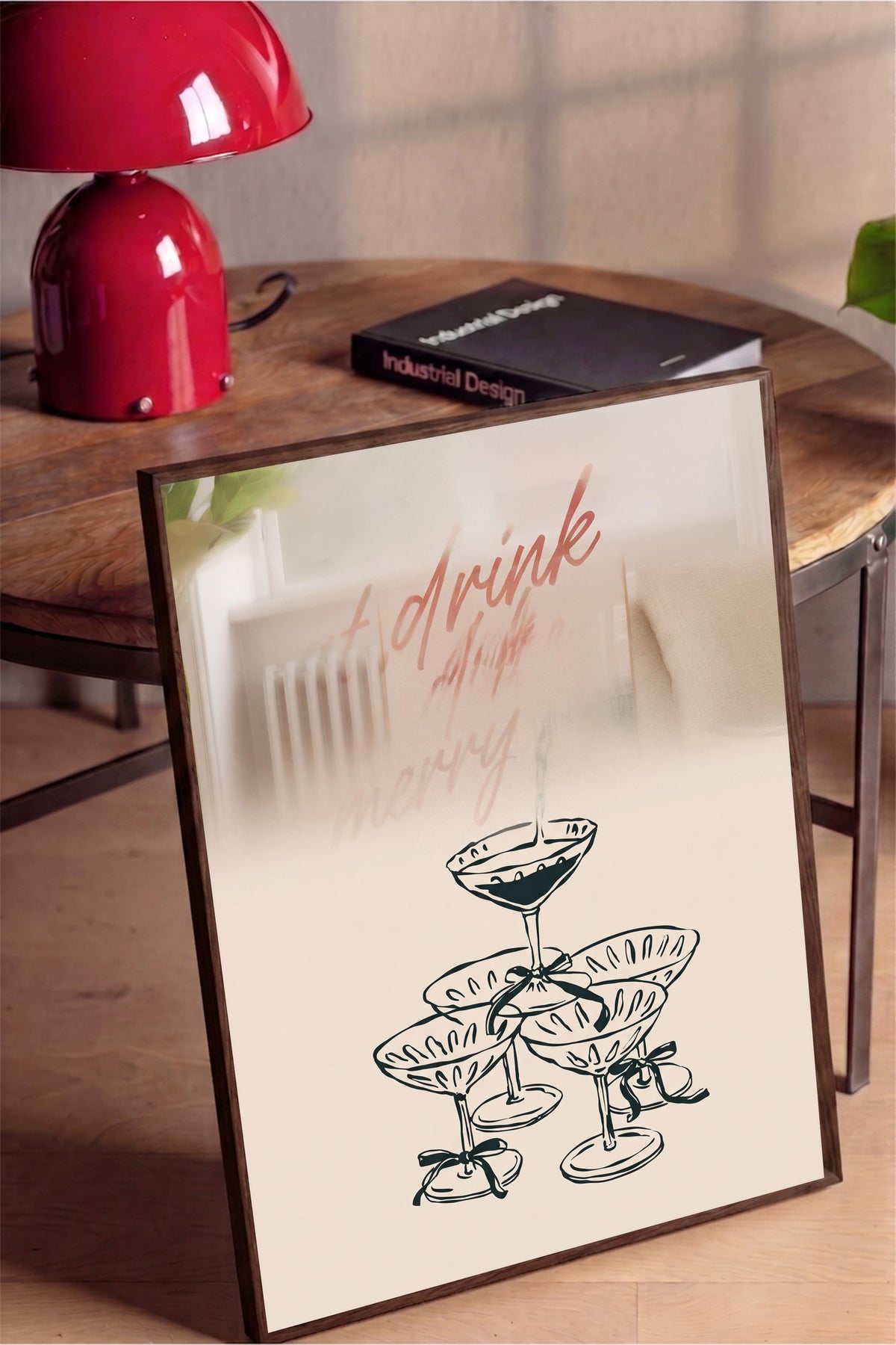 Eat Drink and Be Merry Poster – Kahverengi Çerçeveli Tablo