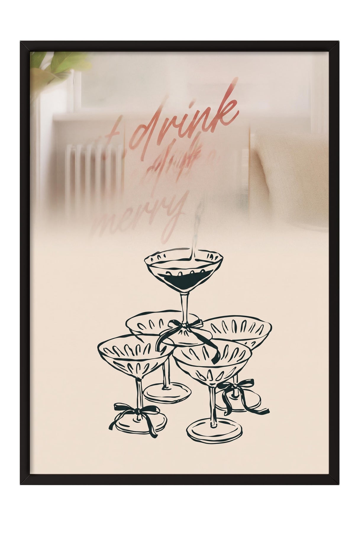 Eat Drink and Be Merry Poster – Siyah Çerçeveli Tablo