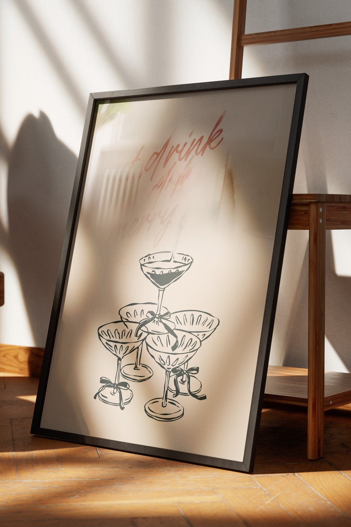 Eat Drink and Be Merry Poster – Siyah Çerçeveli Tablo