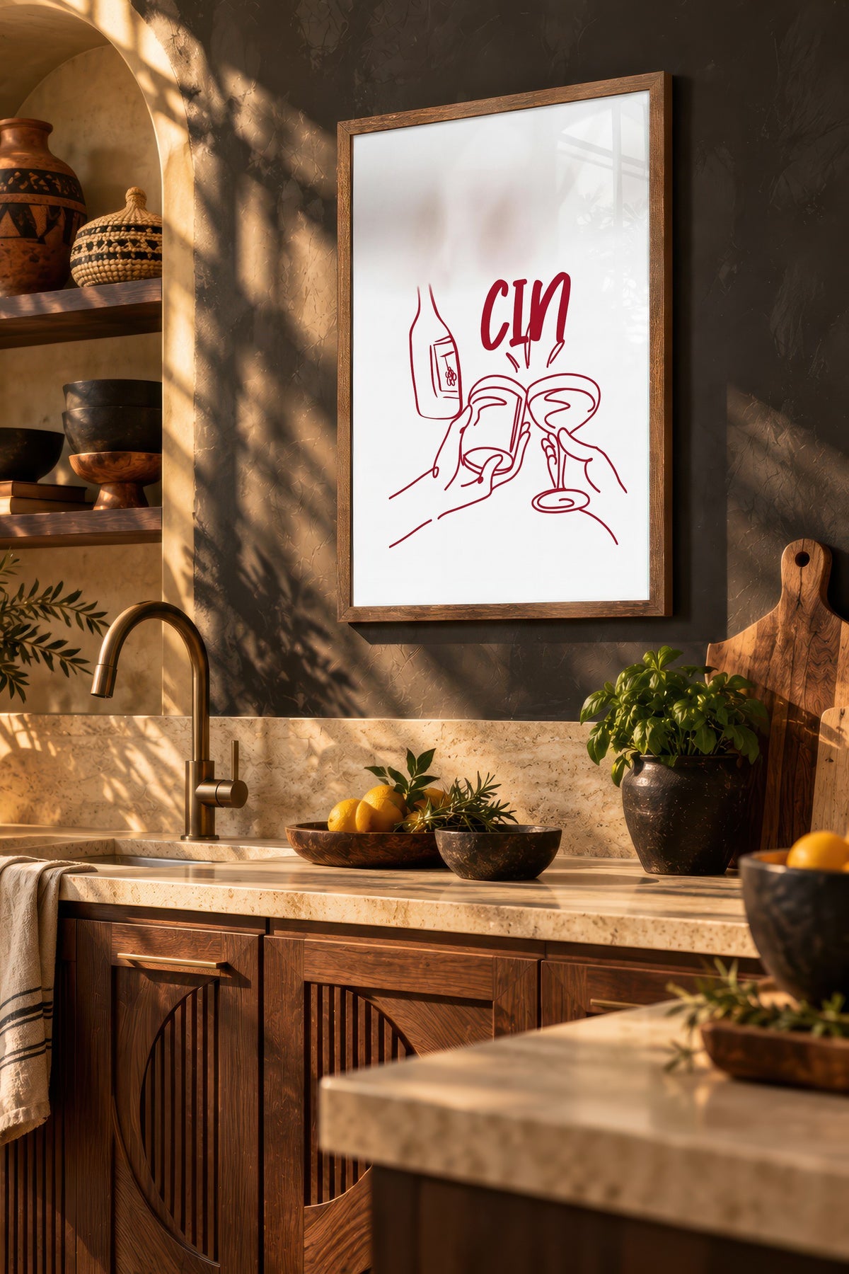 CİN Poster – Kahverengi Çerçeveli Tablo