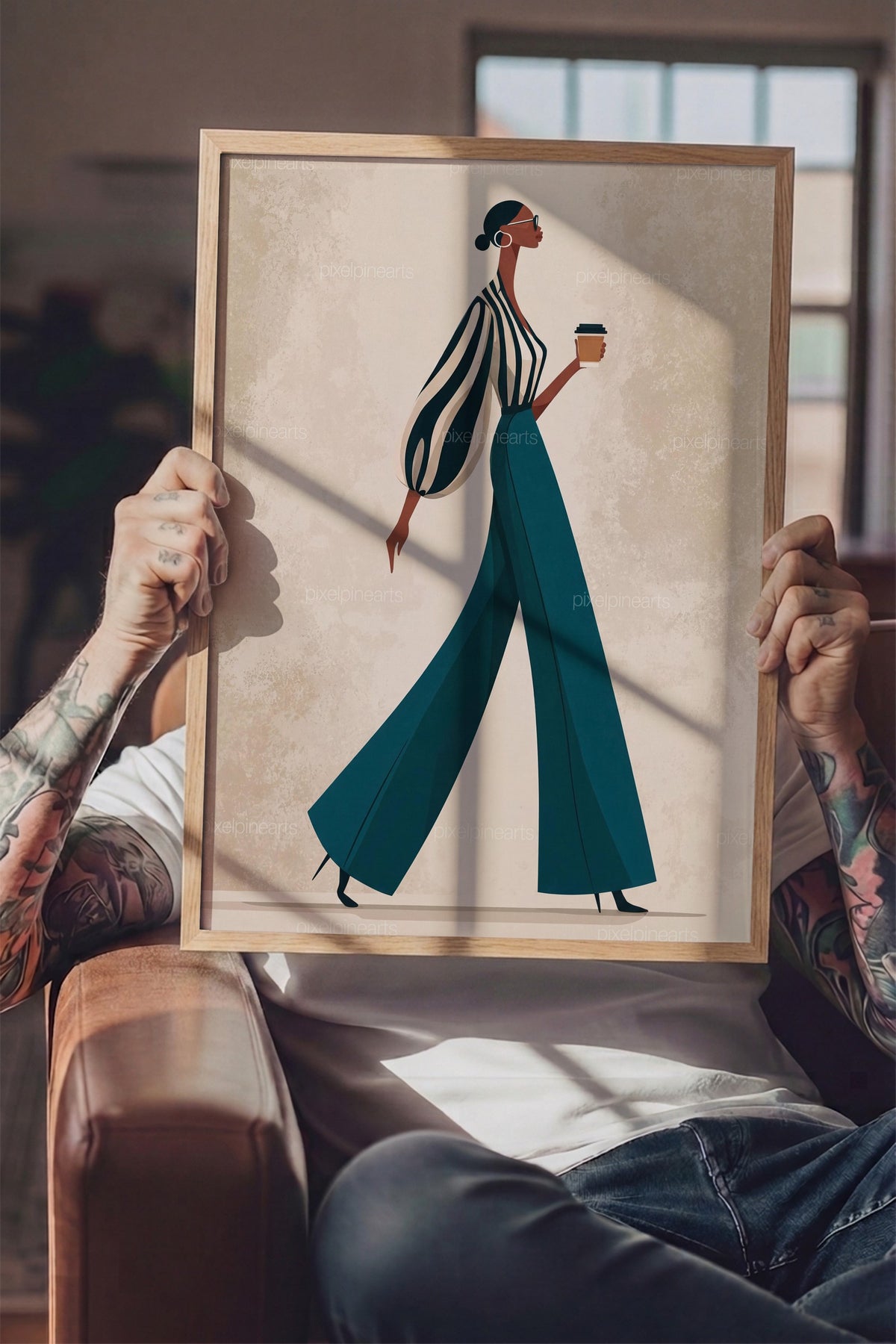 Stil Sahibi Kadın Figürü Poster – Ahşap Çerçeveli Tablo
