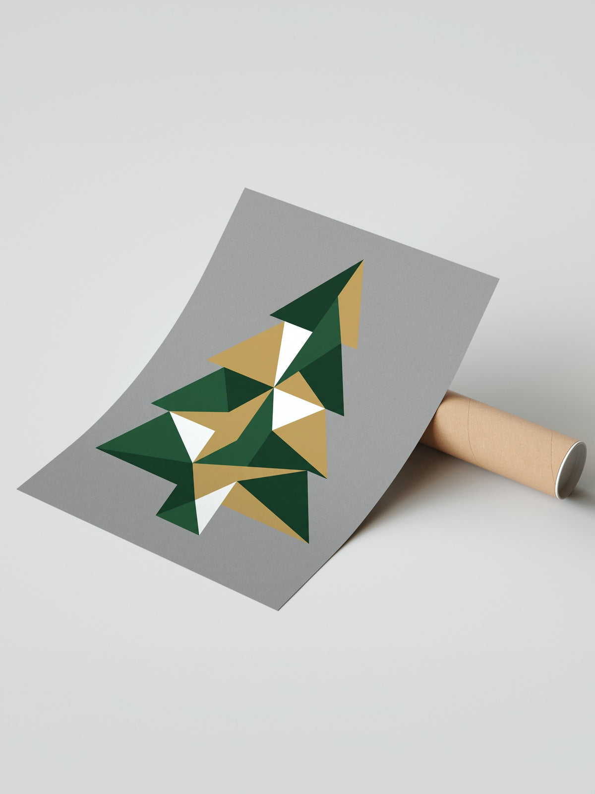 Geometrik Ağaç Deseni Çerçevesiz Poster